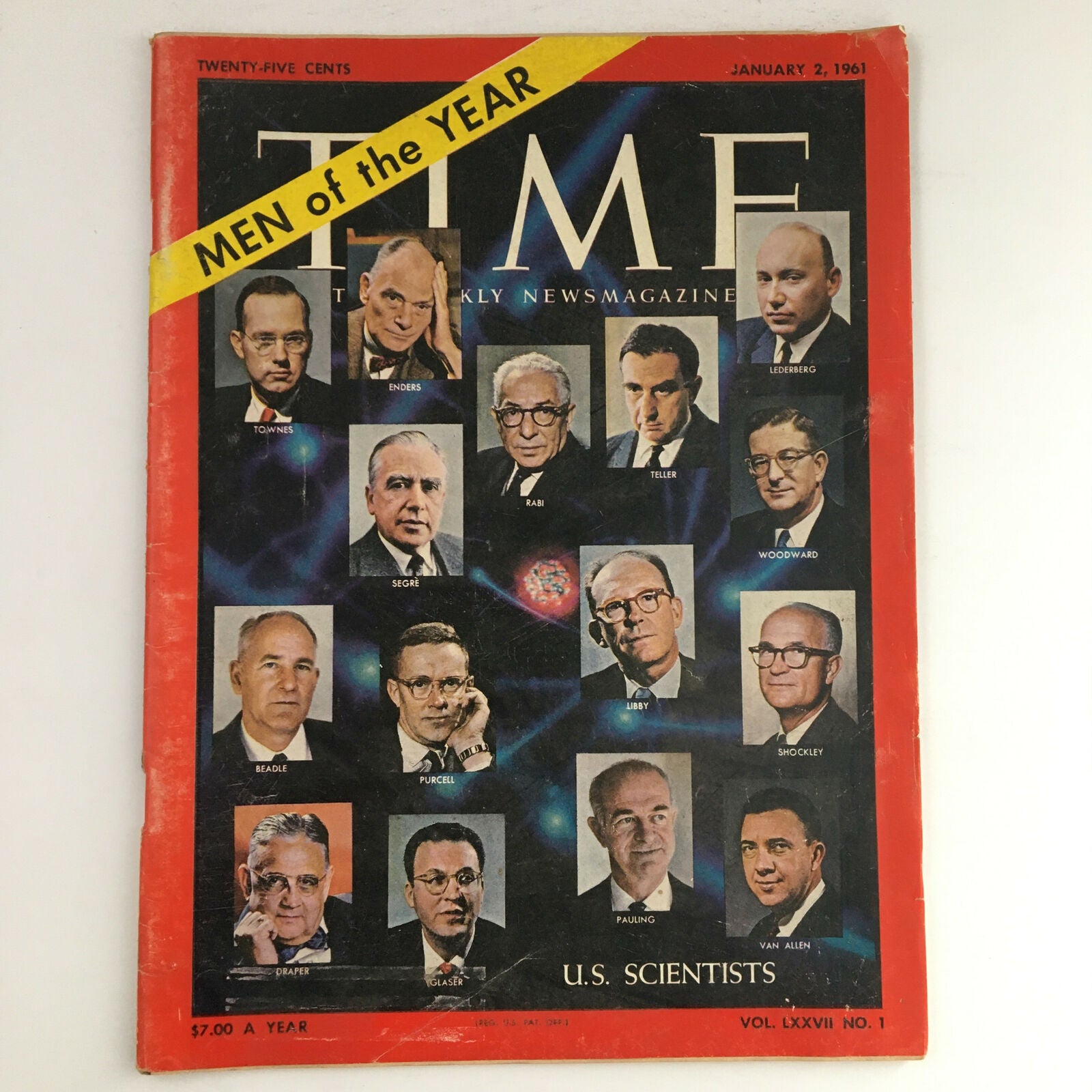 Time Magazine January 2 1961 Vol 77 #1 Men of The Year are the U.S. Scientists