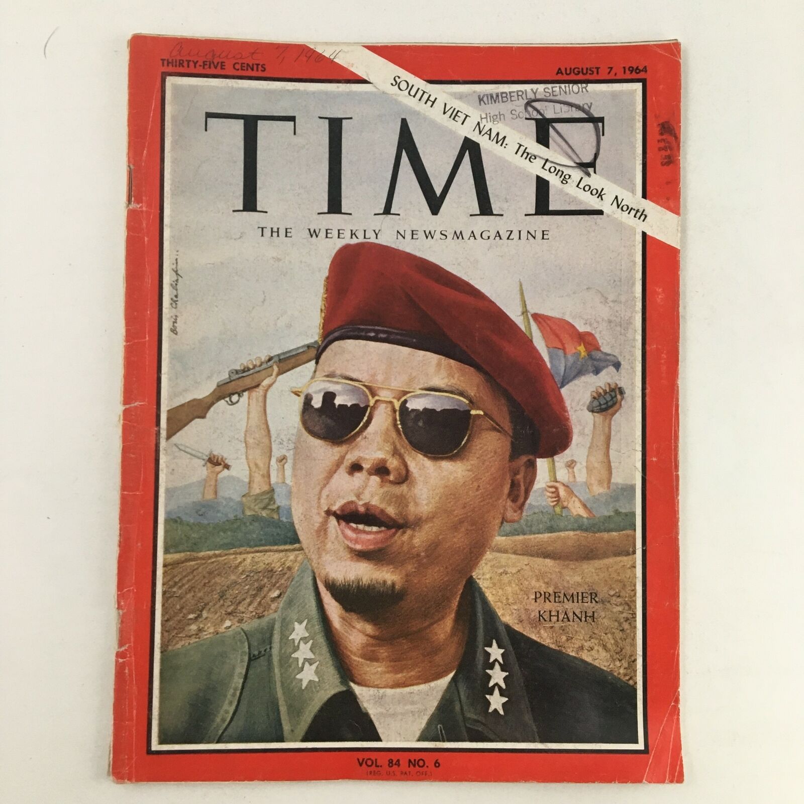 Time Magazine August 7 1964 South Vietnamese Officer Nguyễn Khánh No Label