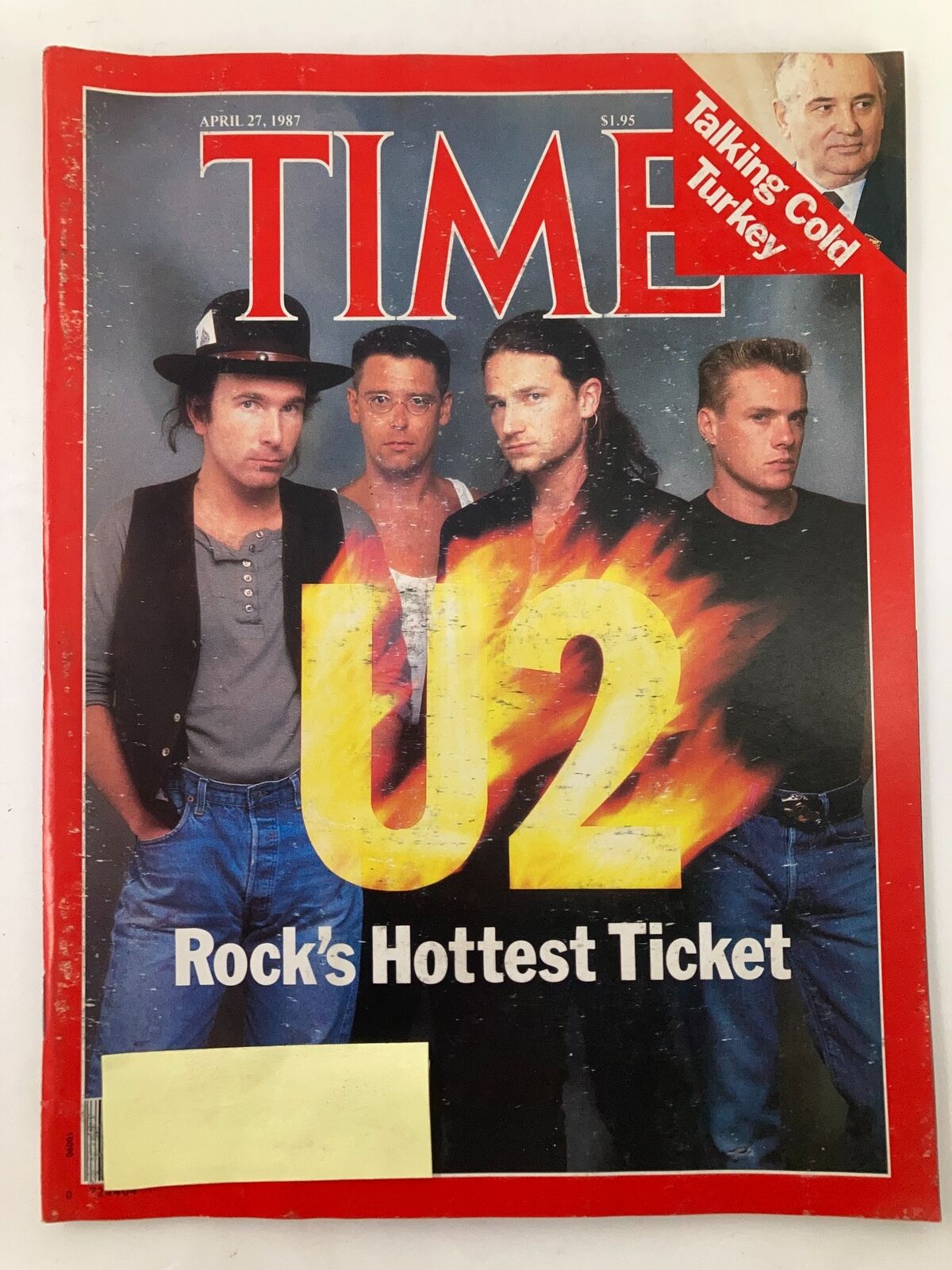 VTG Time Magazine April 27 1987 U2 Rock's Hottest Tickets & Talking Cold Turkey