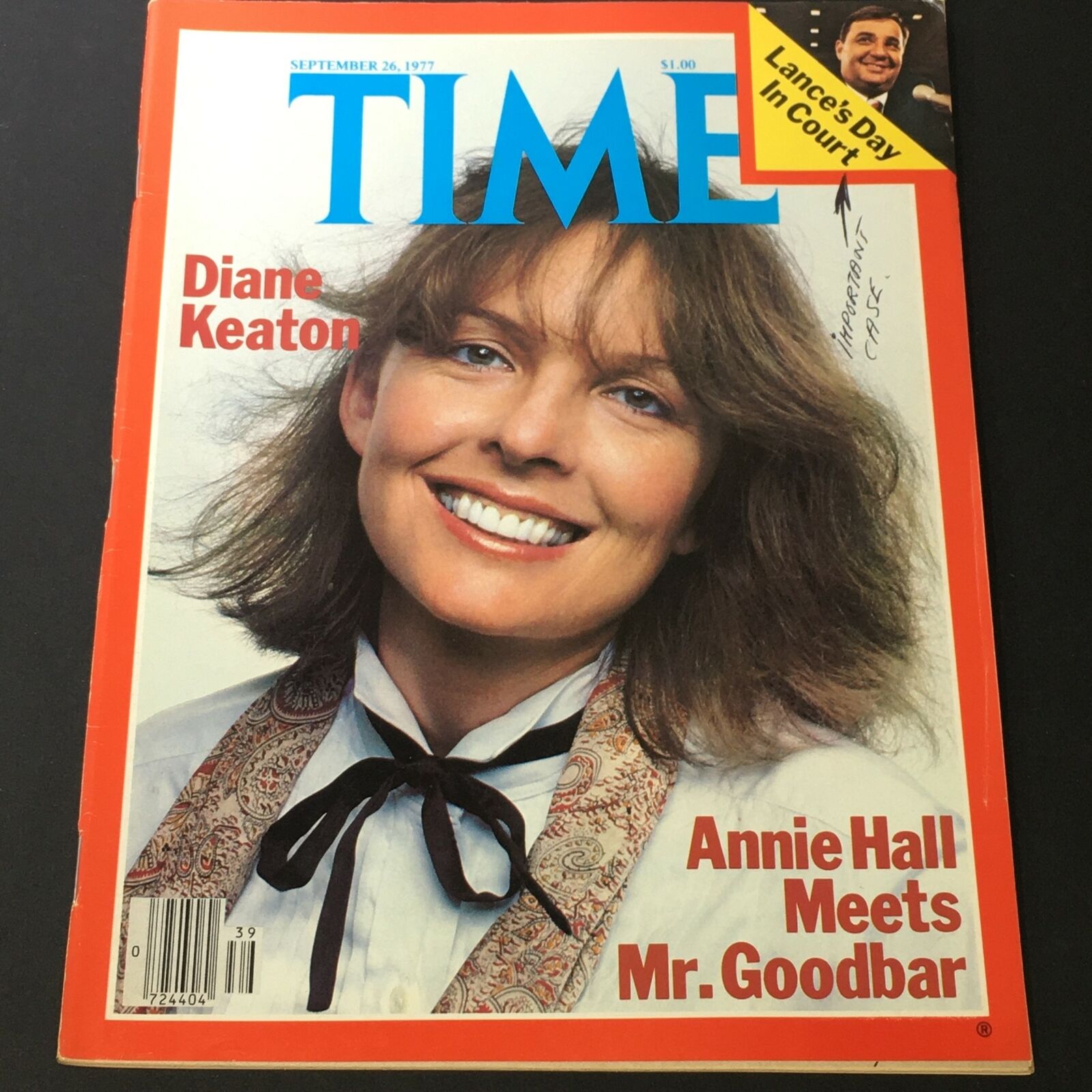 VTG Time Magazine September 26 1977 - Diane Keaton / Annie Hall Meet Dr. Goodbar