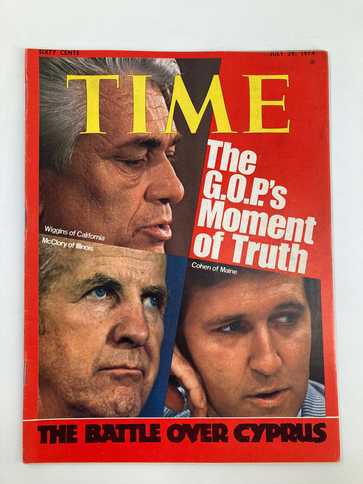 VTG Time Magazine July 29 1974 The G.O.P.'s Moment of Truth No Label