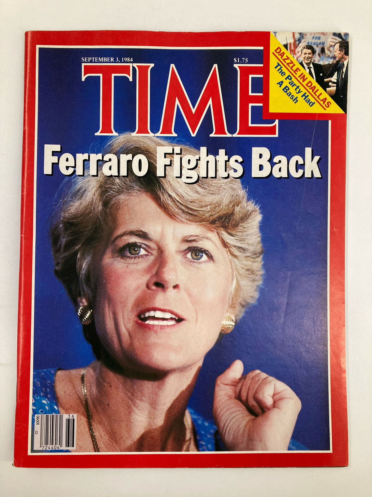 VTG Time Magazine September 3 1984 Geraldine Ferraro Fights Back No Label