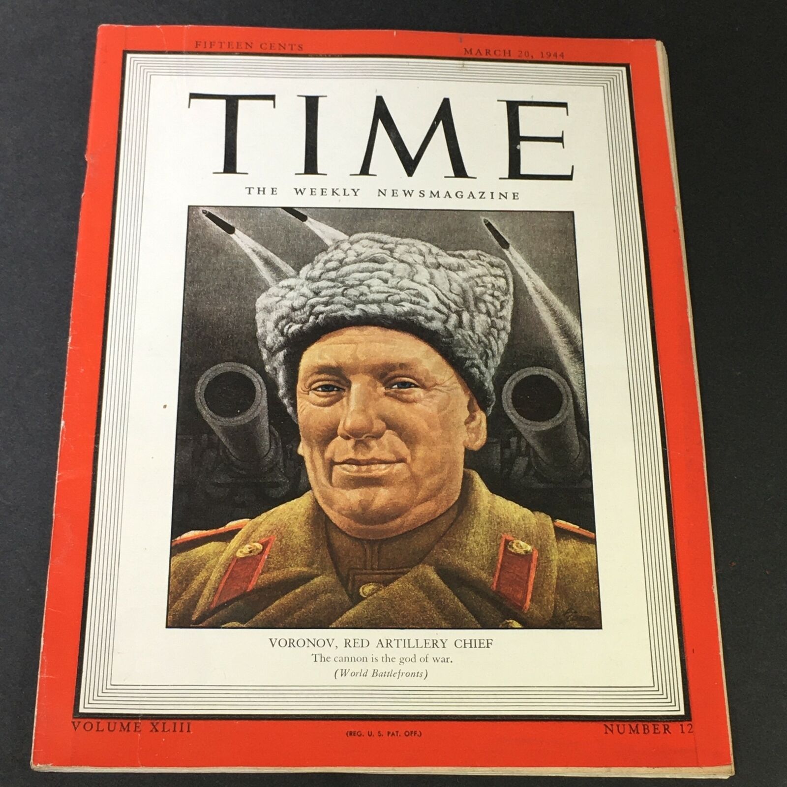 VTG Time Magazine Vol. 43 #12 March 20 1944 - Military Leader Nikolay Voronov