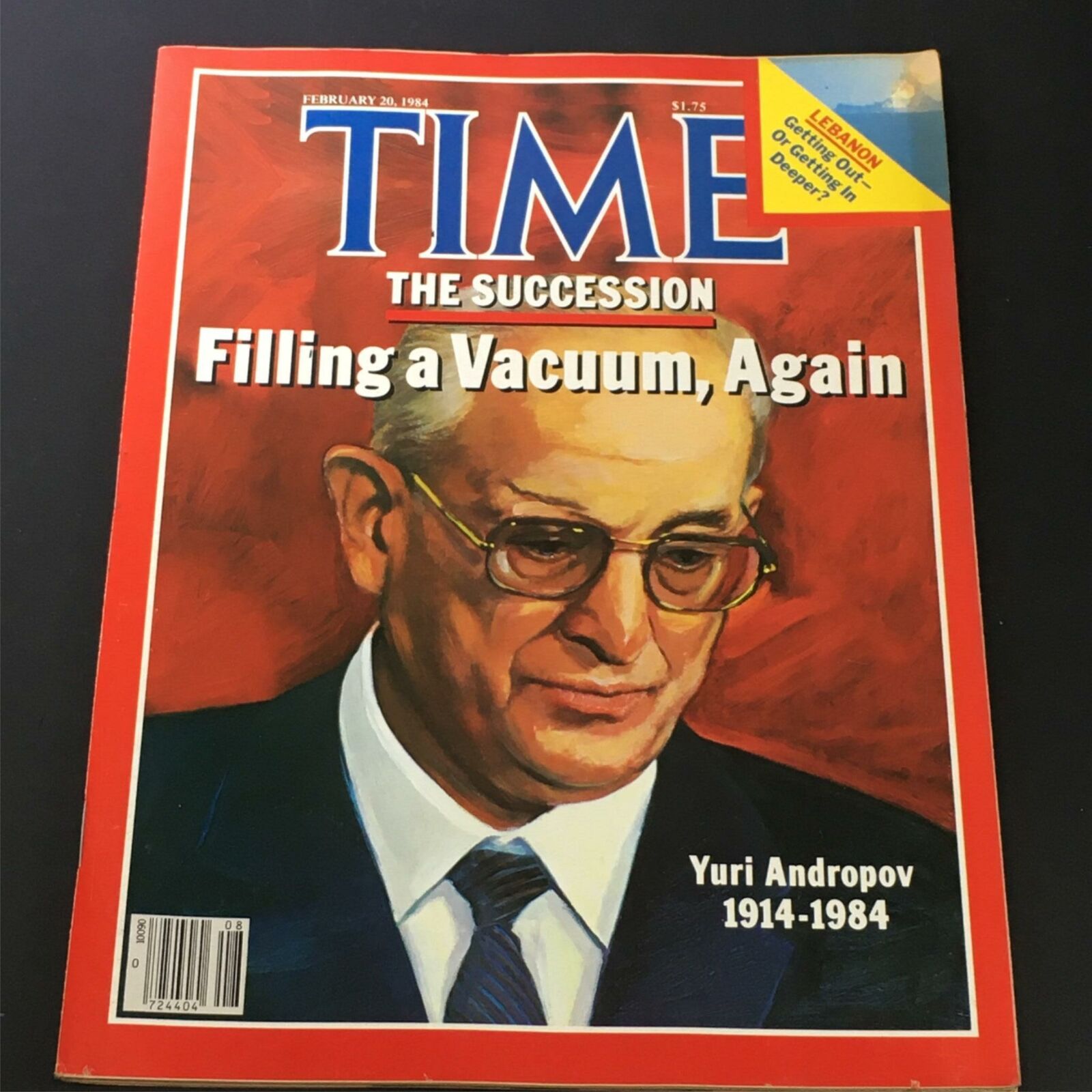 VTG Time Magazine February 20 1984 - Yuri Andropov 1914-1984 / Newsstand