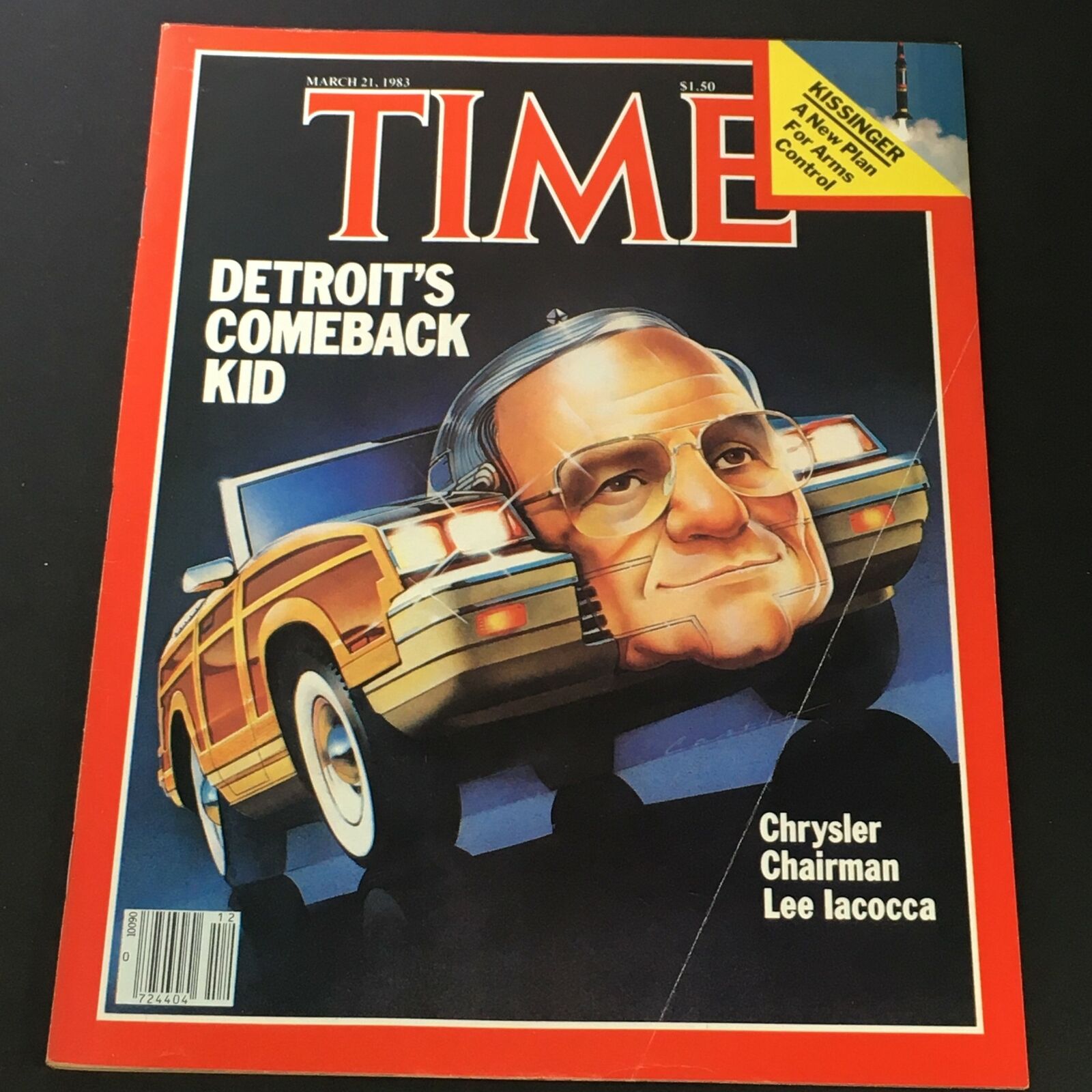 VTG Time Magazine March 21 1983 - Chrysler Chairman Lee Iacocca / Newsstand