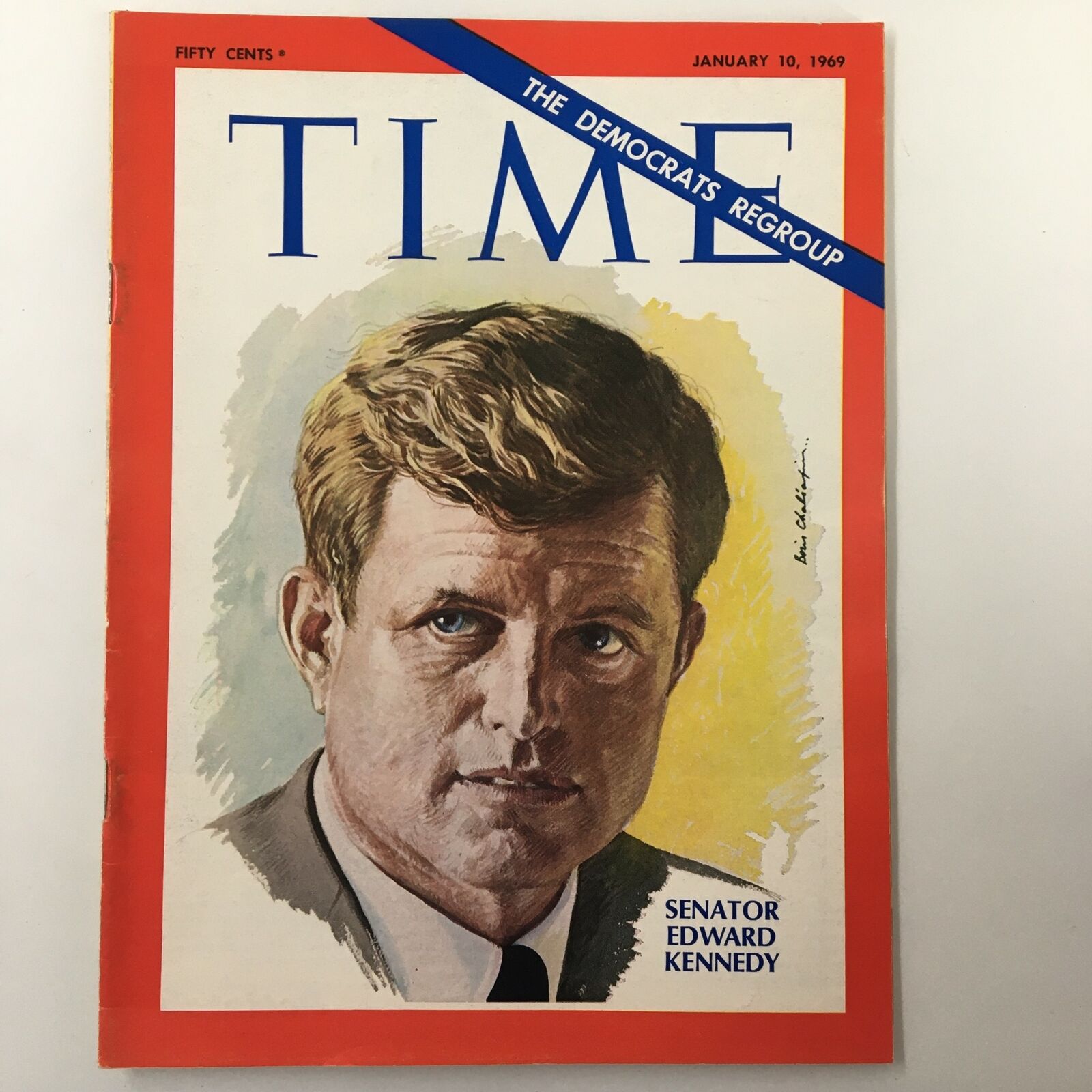 VTG Time Magazine January 10 1969 Senator Edward Kennedy Portrait No Label