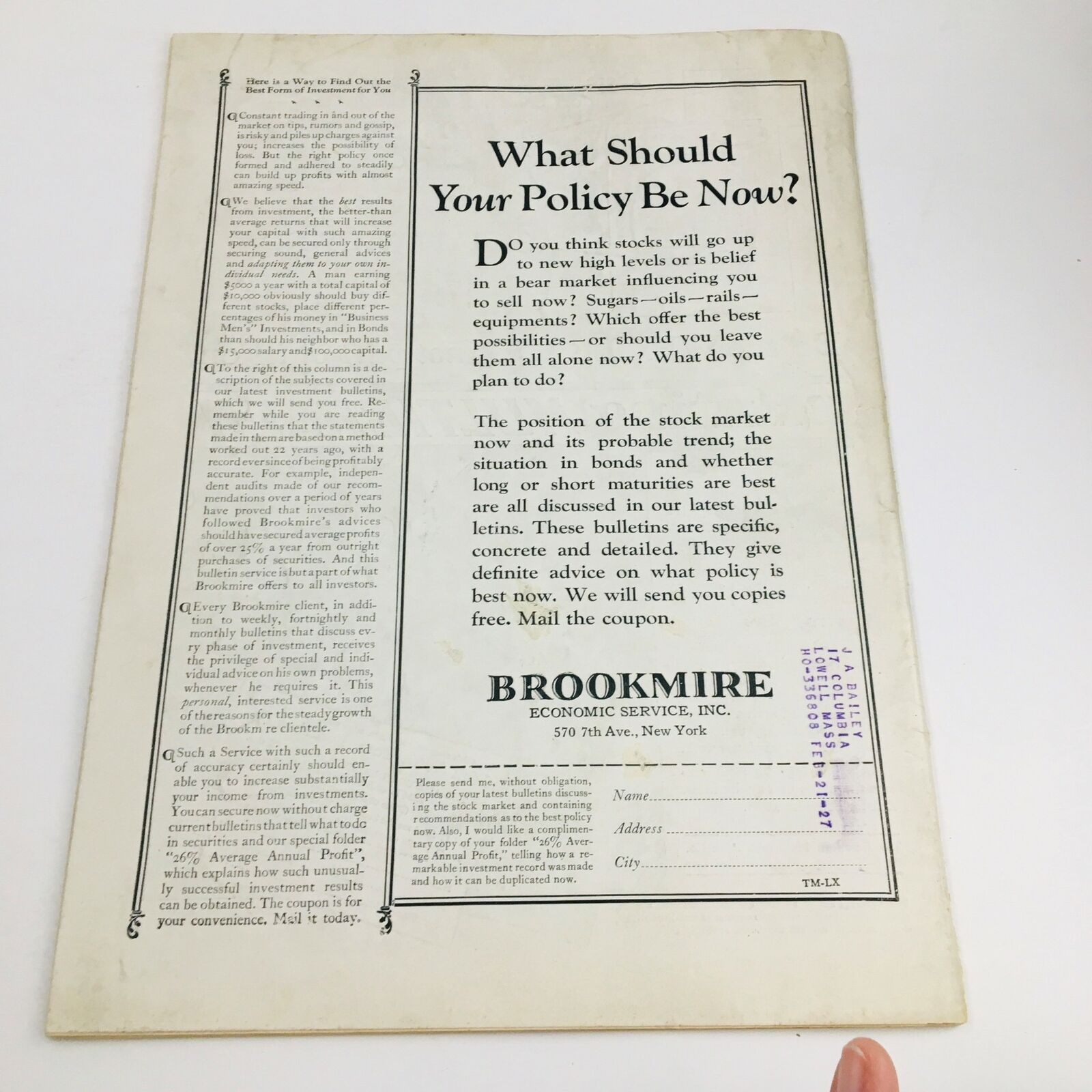 VTG Time Magazine April 19 1926 Vol VII No. 16 General Leonard Wood