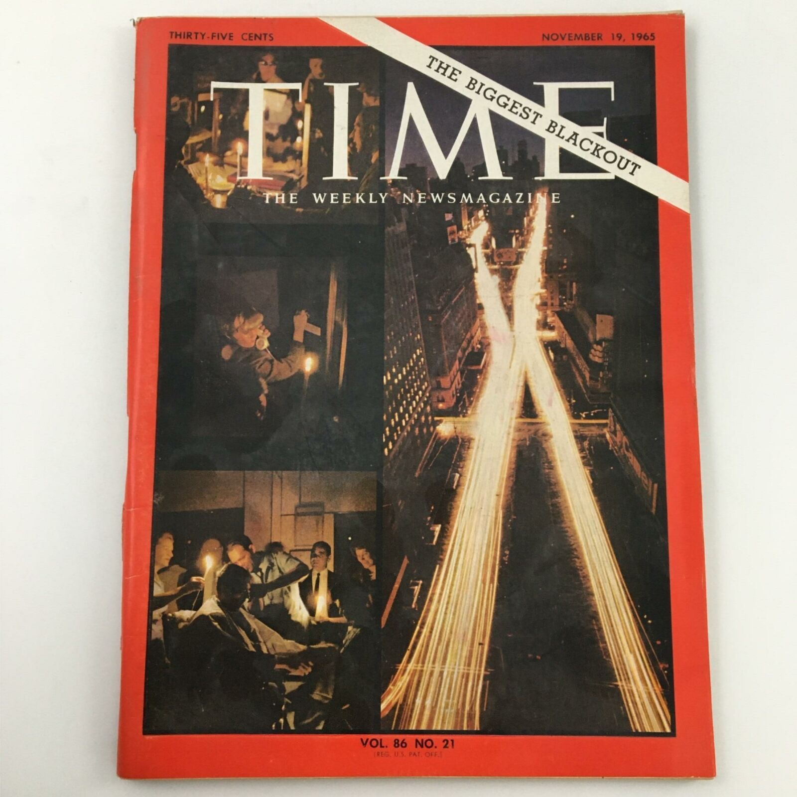 VTG Time Magazine November 19, 1965 The Biggest Blackout, Newsstand