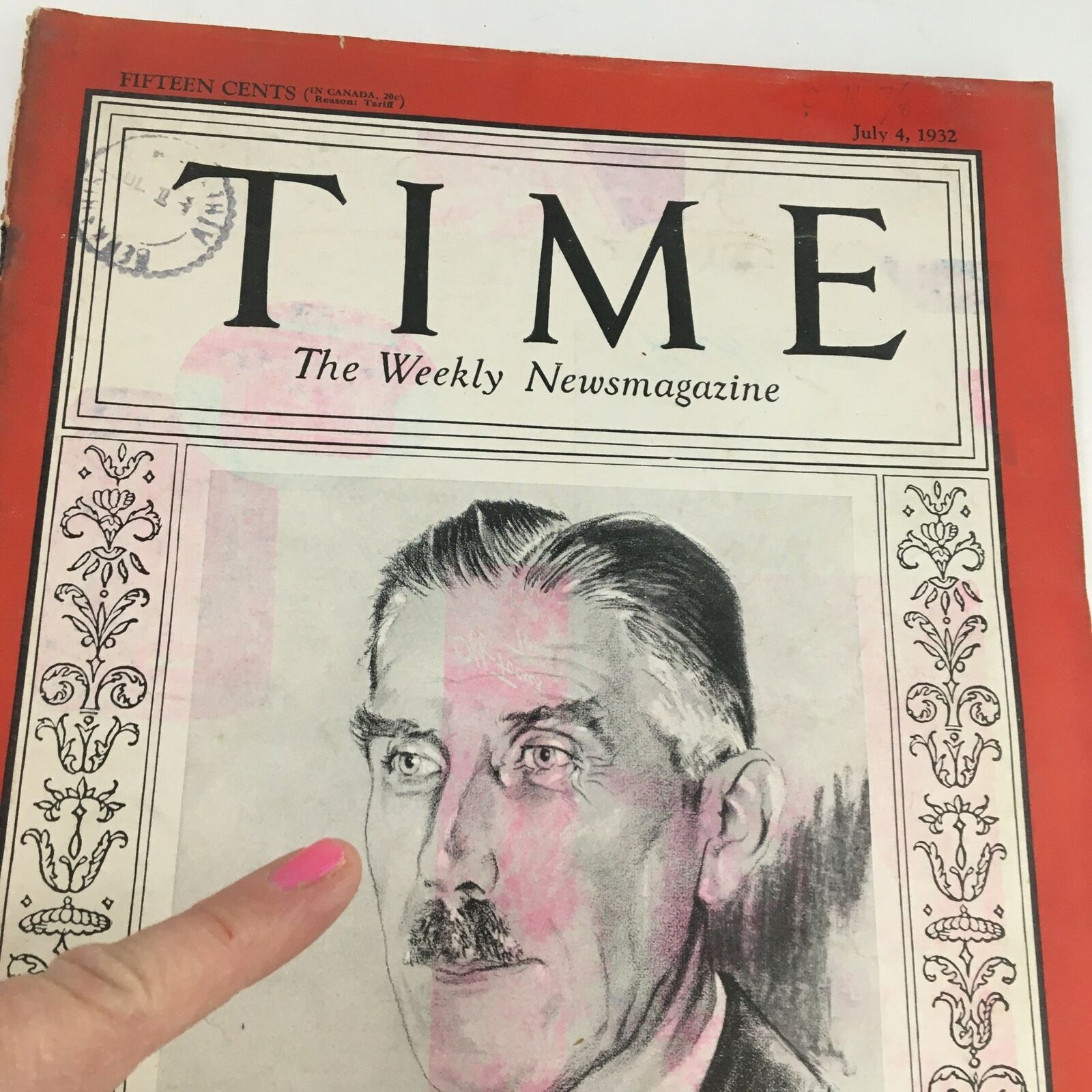 Time Magazine July 4 1932 Vol 20 #1 Chancellor of Germany Franz von Papen