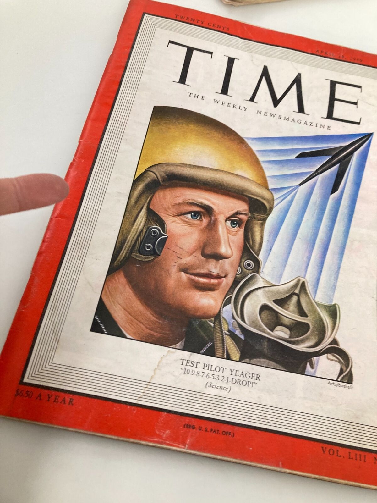 VTG Time Magazine April 18 1949 Vol 53 #16 Test Pilot Yeager No Label