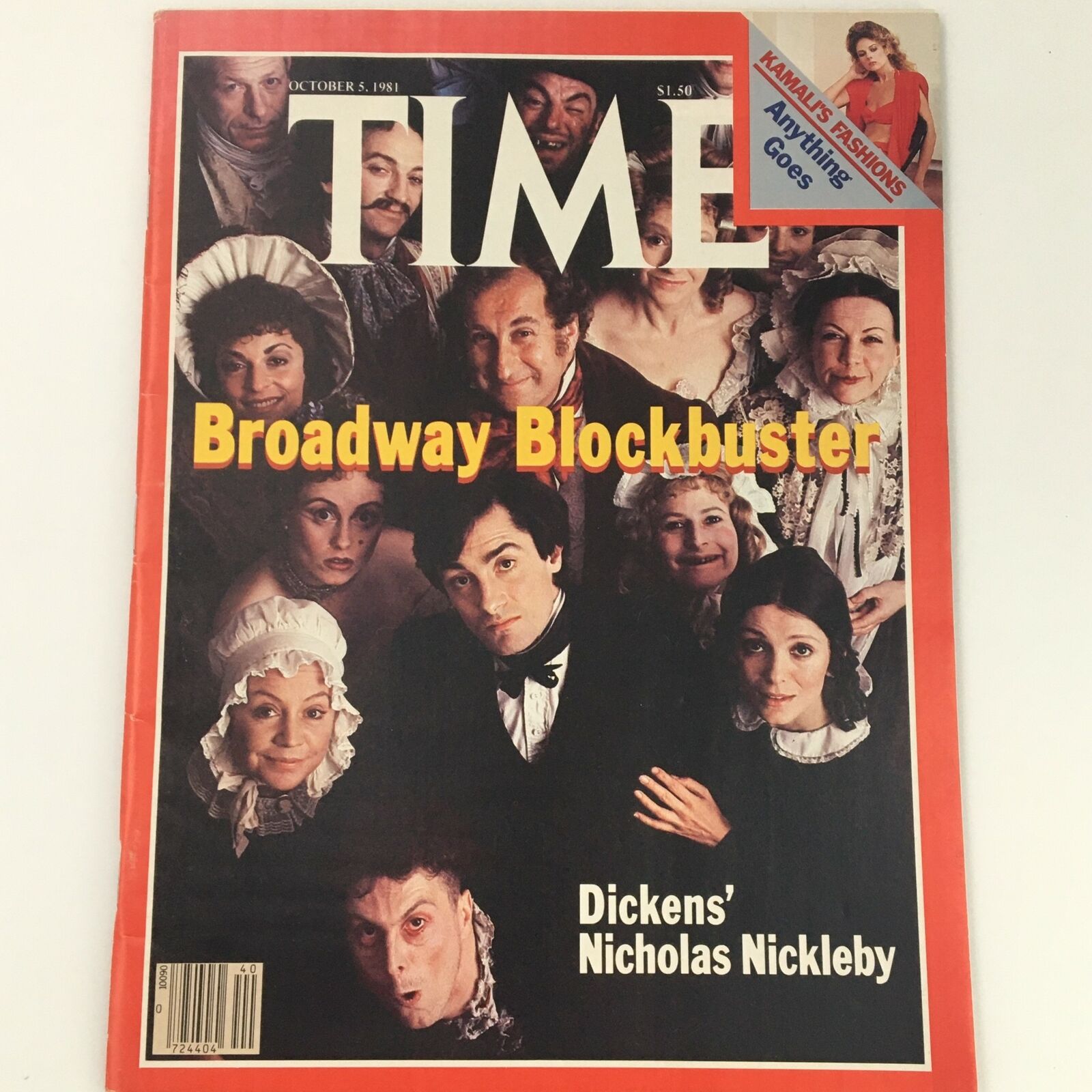 VTG Time Magazine October 5 1981 Broadway Show Cover, Norma Kamali, Newsstand