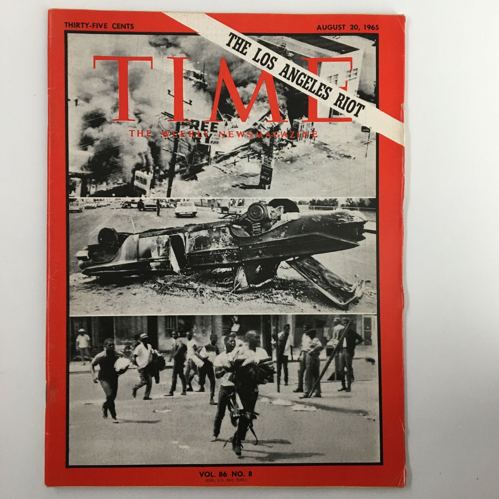 VTG Time Magazine August 20 1965 Vol. 86 No. 8 The Los Angeles Riot No Label