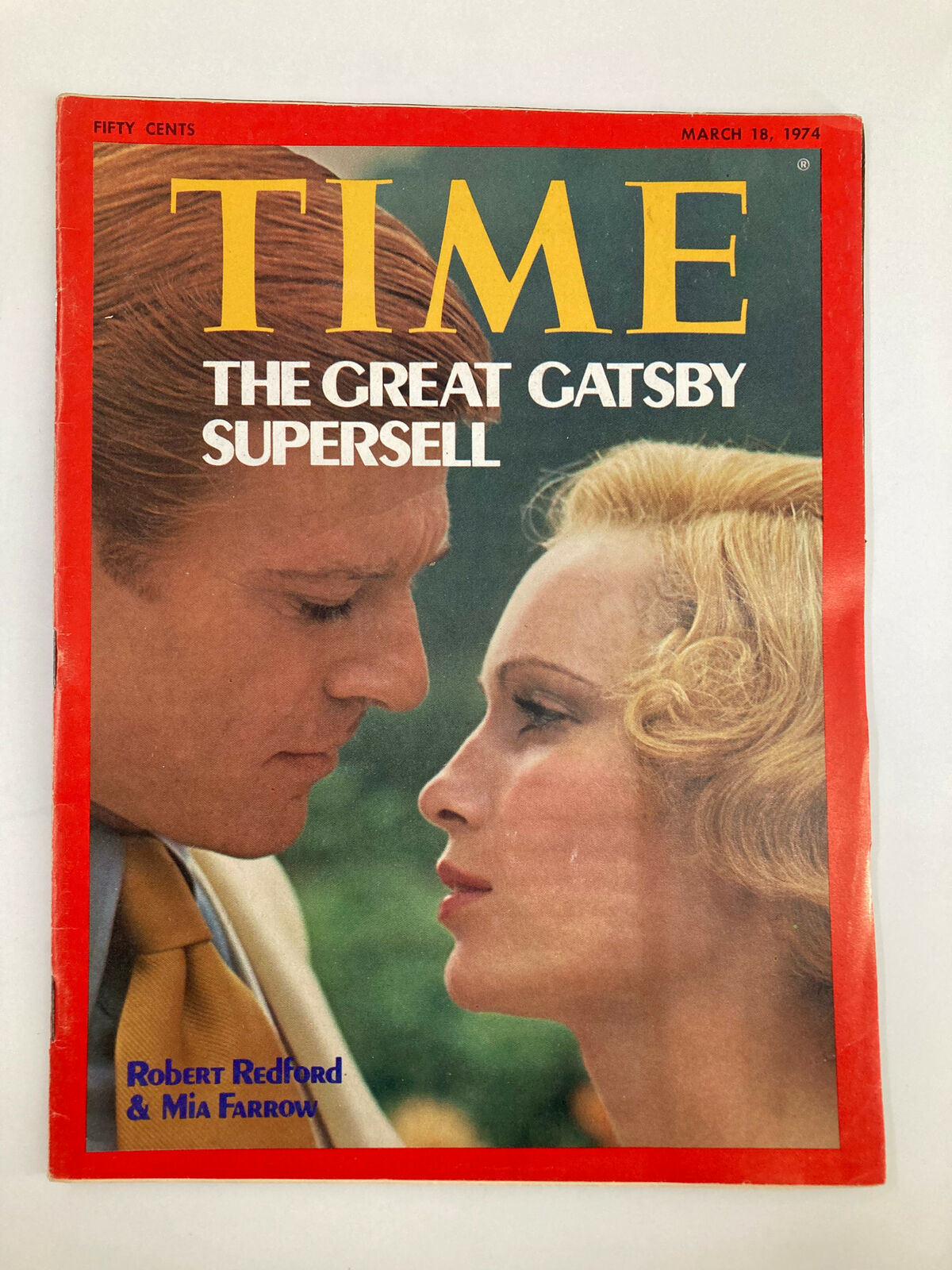 VTG Time Magazine March 18 1974 Robert Redford and Mia Farrow No Label