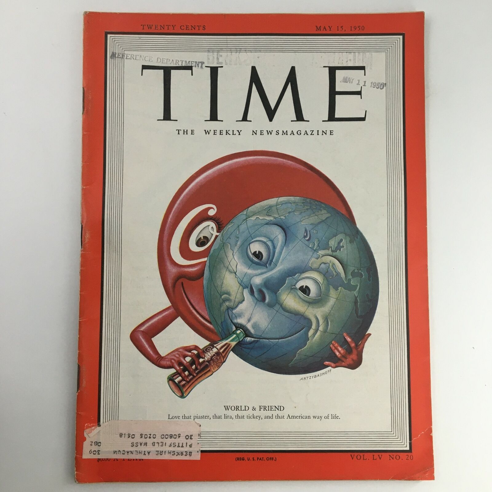 Time Magazine May 15 1950 Vol 55 #20 Coca Cola and World Are Friends