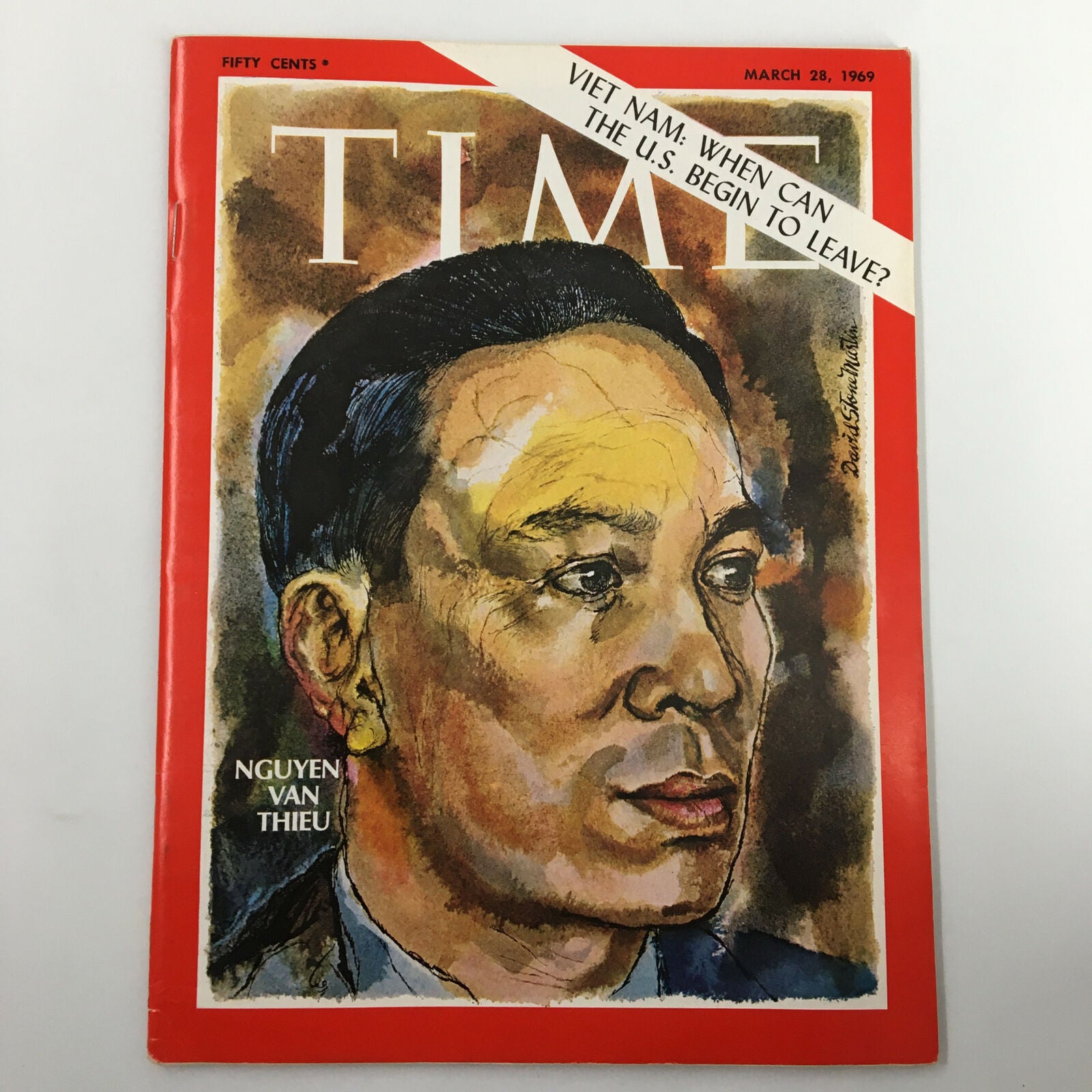 VTG Time Magazine March 28 1969 Viet Nam's Nguyen Van Thieu No Label