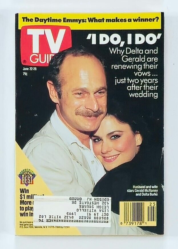 TV Guide Magazine June 22 1991 Gerald McRaney & Delta Burke NY Metro Ed.