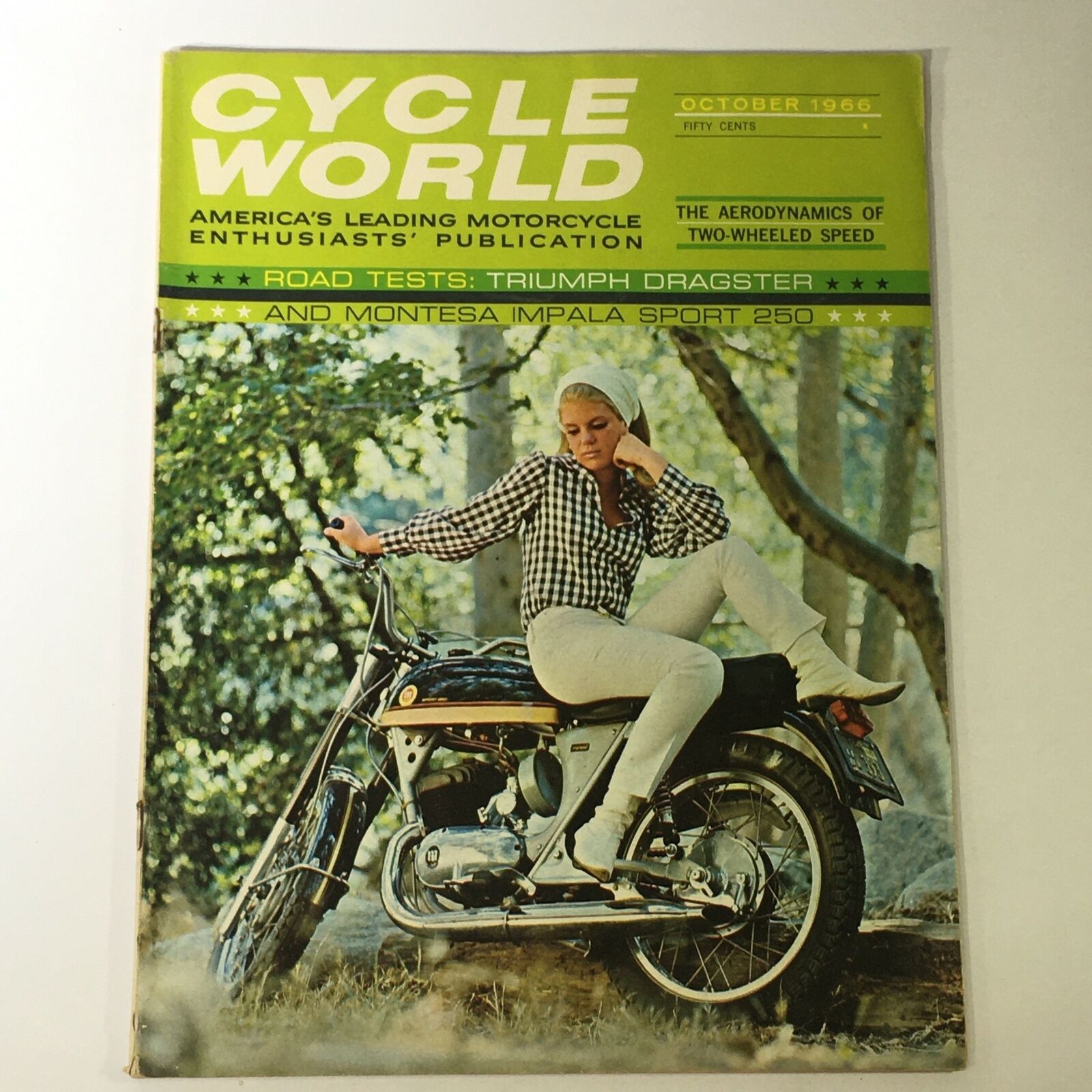 VTG Cycle World Magazine October 1966 - Triumph Dragster & Montesa Impala S-250