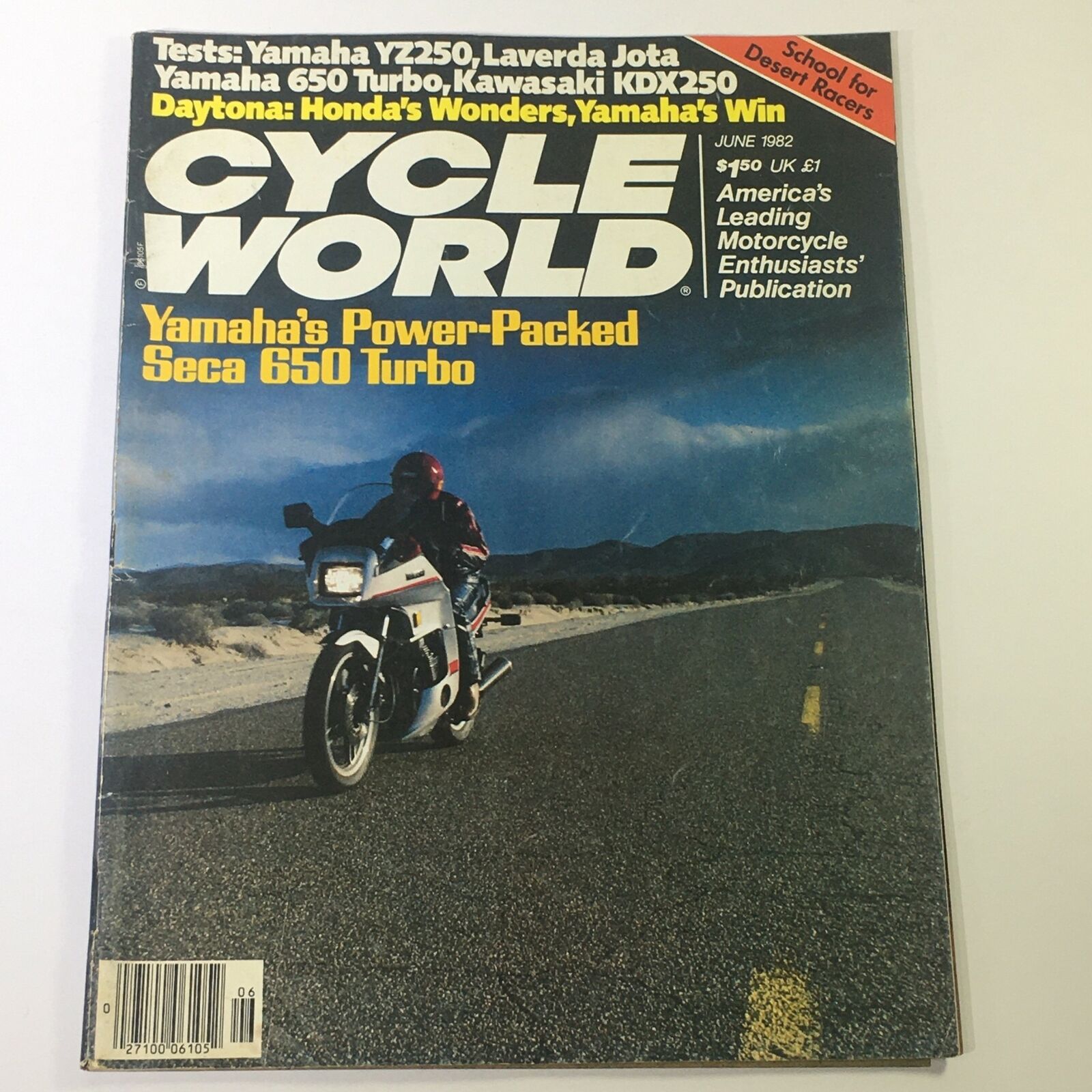 VTG Cycle World Magazine June 1982 - Yamaha YZ250 / Laverda Jota / Yamaha 650