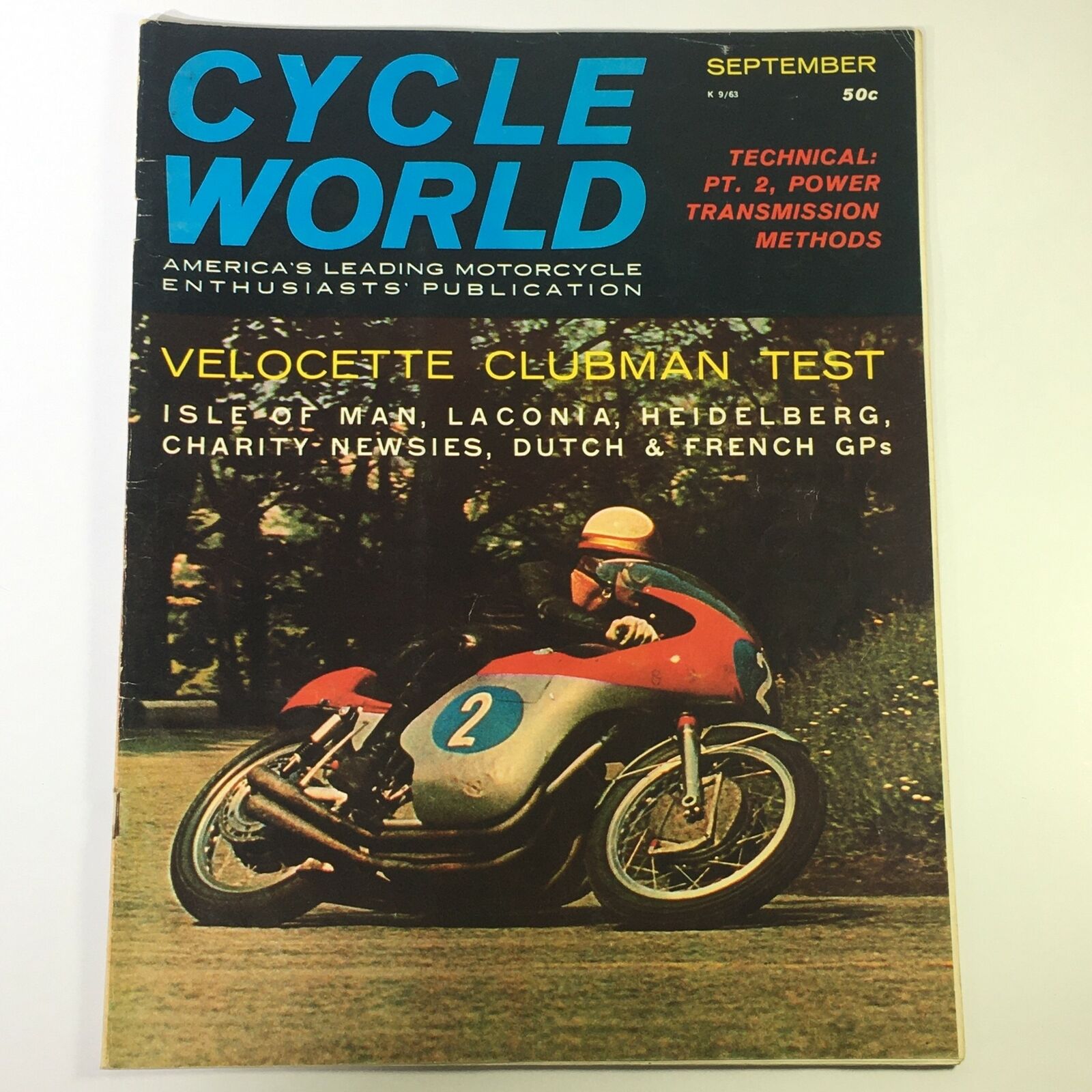 VTG Cycle World Magazine September 1963 - Velocette Clubman Test at Isle of Man