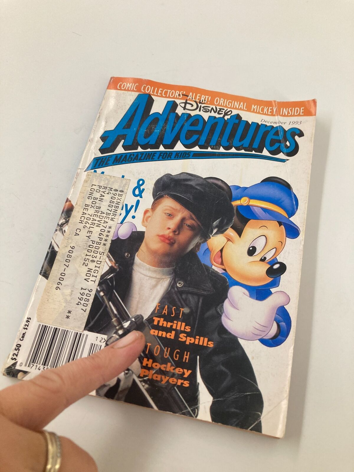 Disney Adventures Magazine December 1993 Macaulay Culkin and Mickey Mouse