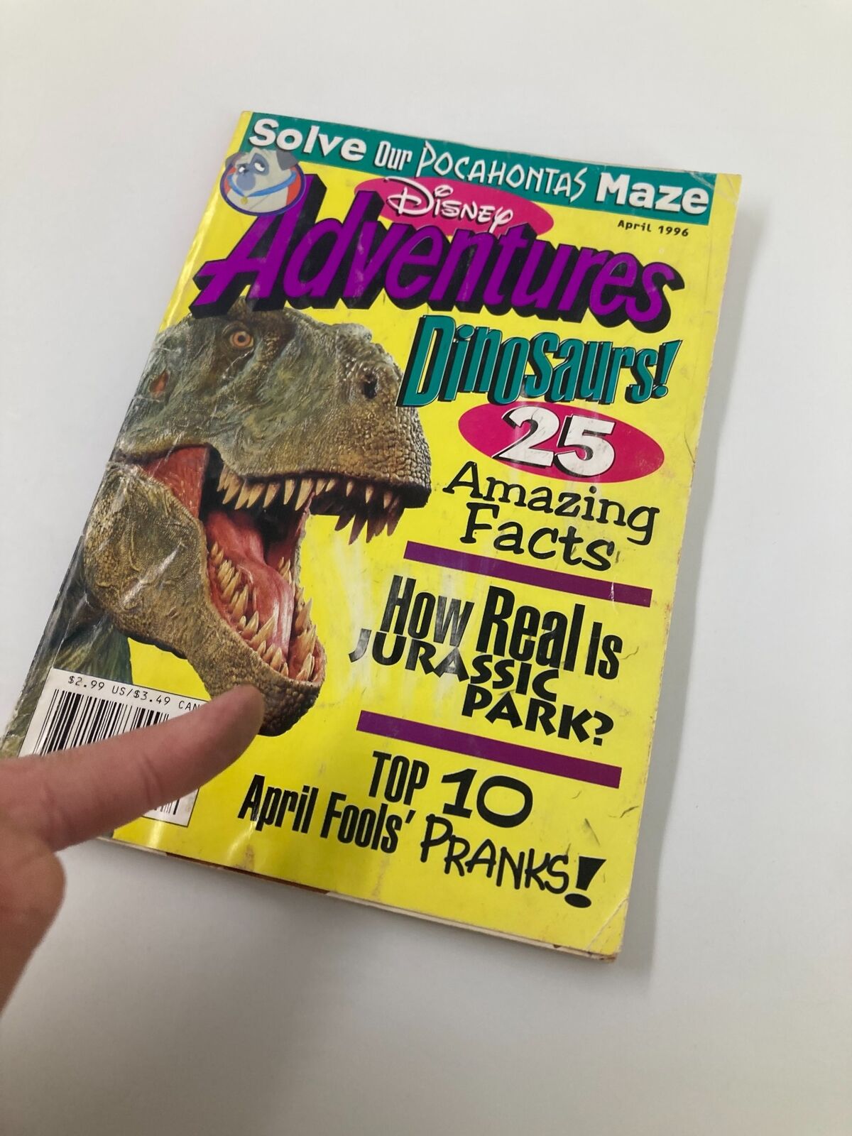 Disney Adventures Magazine April 1996 Dinosaurs 25 Amazing Facts No Label