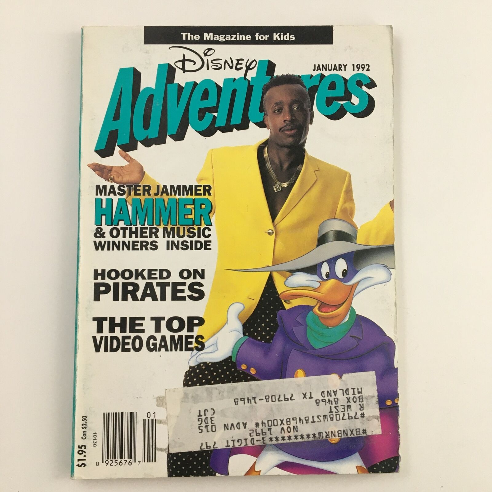 Disney Adventures Magazine January 1992 Master Jammer Hammer & Top Video Games