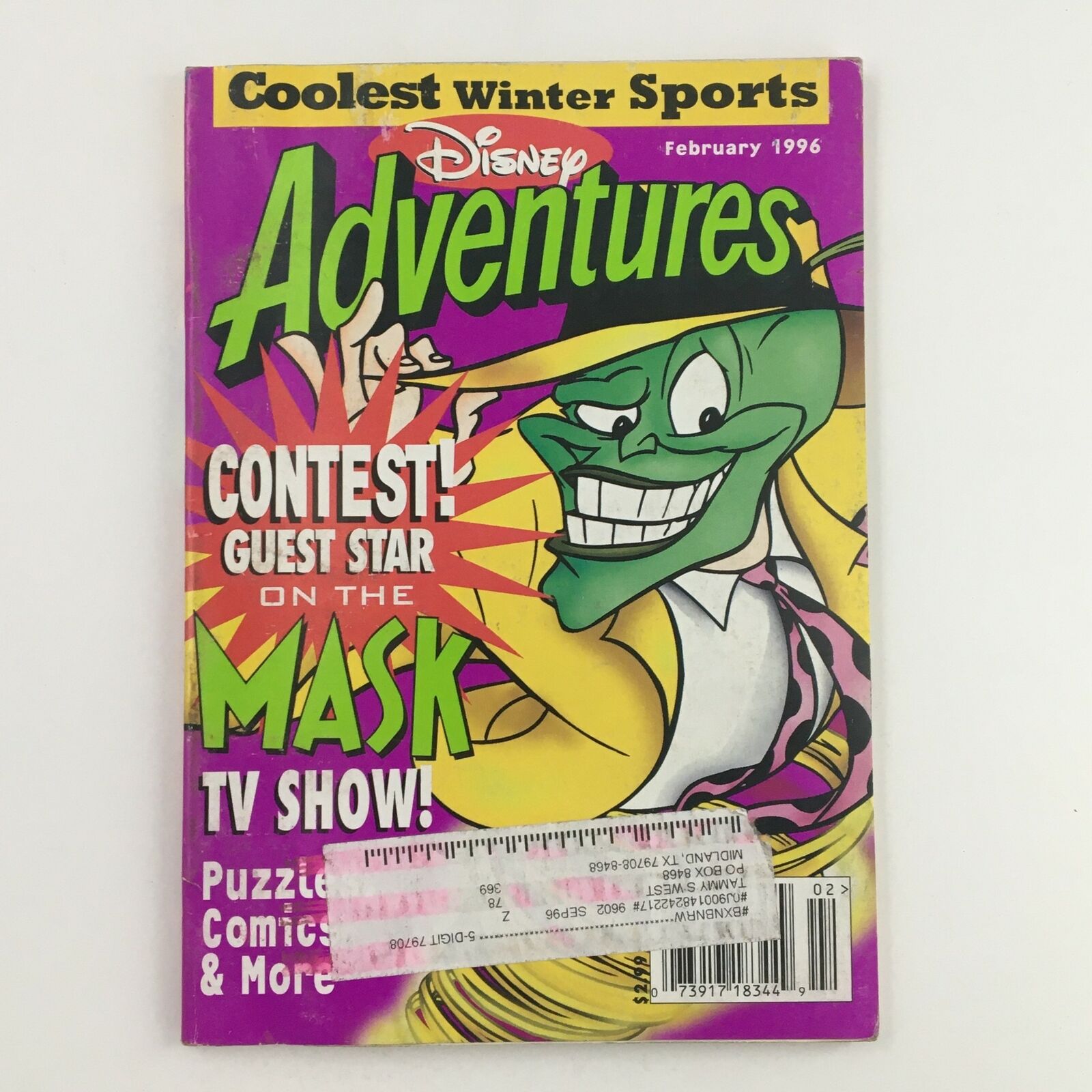 Disney Adventures Magazine February 1996 Guest Star on The Mask TV Show