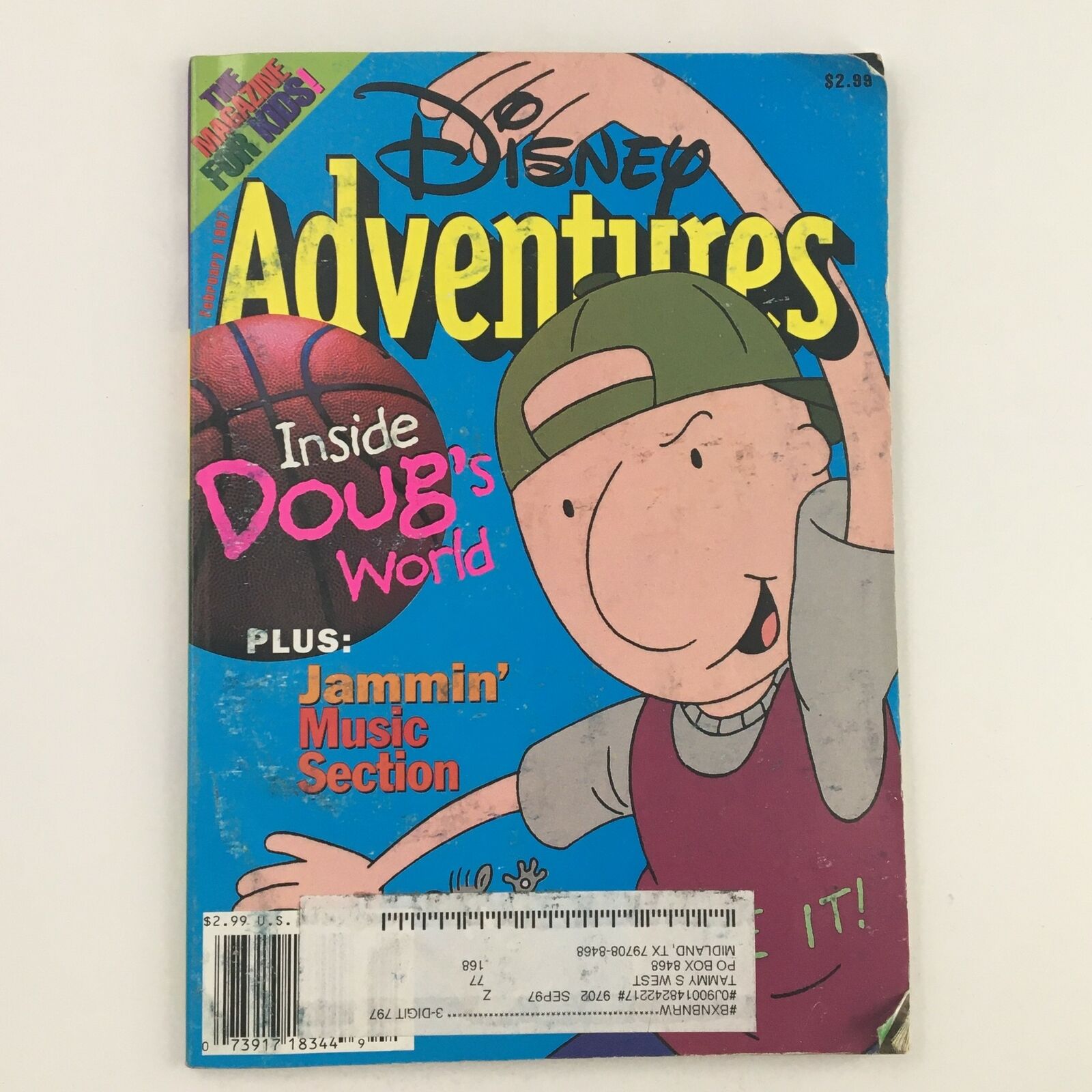 Disney Adventures Magazine February 1997 Inside Doug's World Jam Music Section