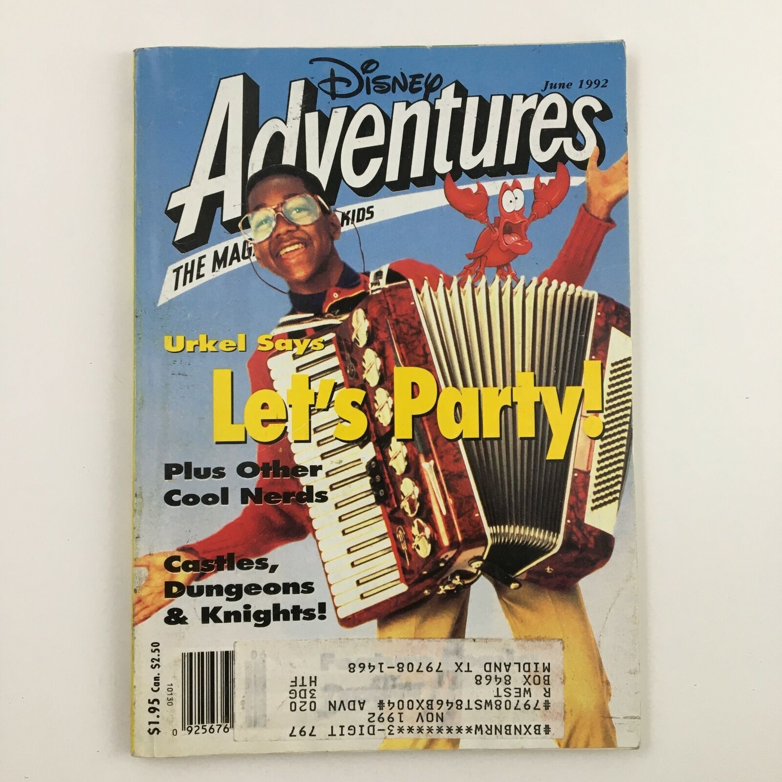 Disney Adventures Magazine June 1992 Urkel' Actor Jaleel White Says Let's Party