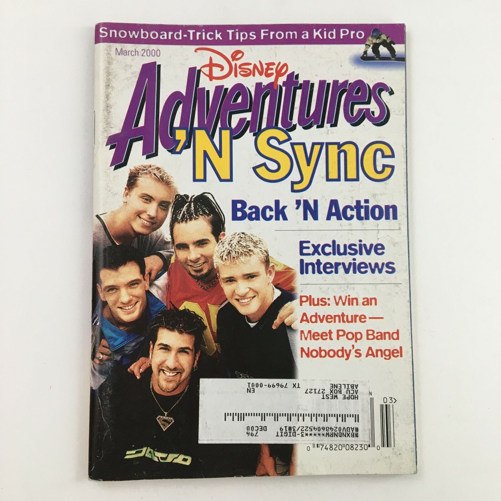 Disney Adventures Magazine March 2000 Meet Pop Band Nobody's Angel & 'N Sync