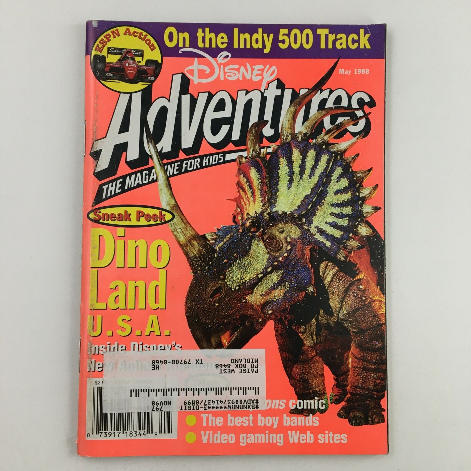 Disney Adventures Magazine May 1998 Sneak Peak Inside The Dino Land U.S.A.