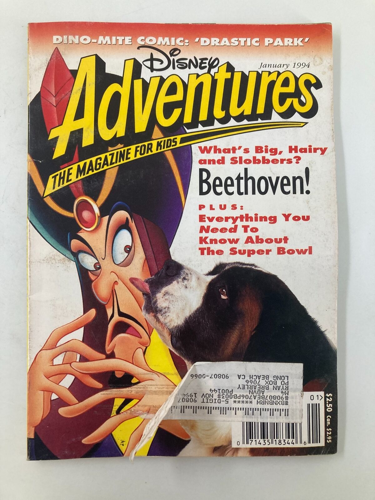 Disney Adventures Magazine January 1994 The Kids of Beethoven & Smart Pet Tricks