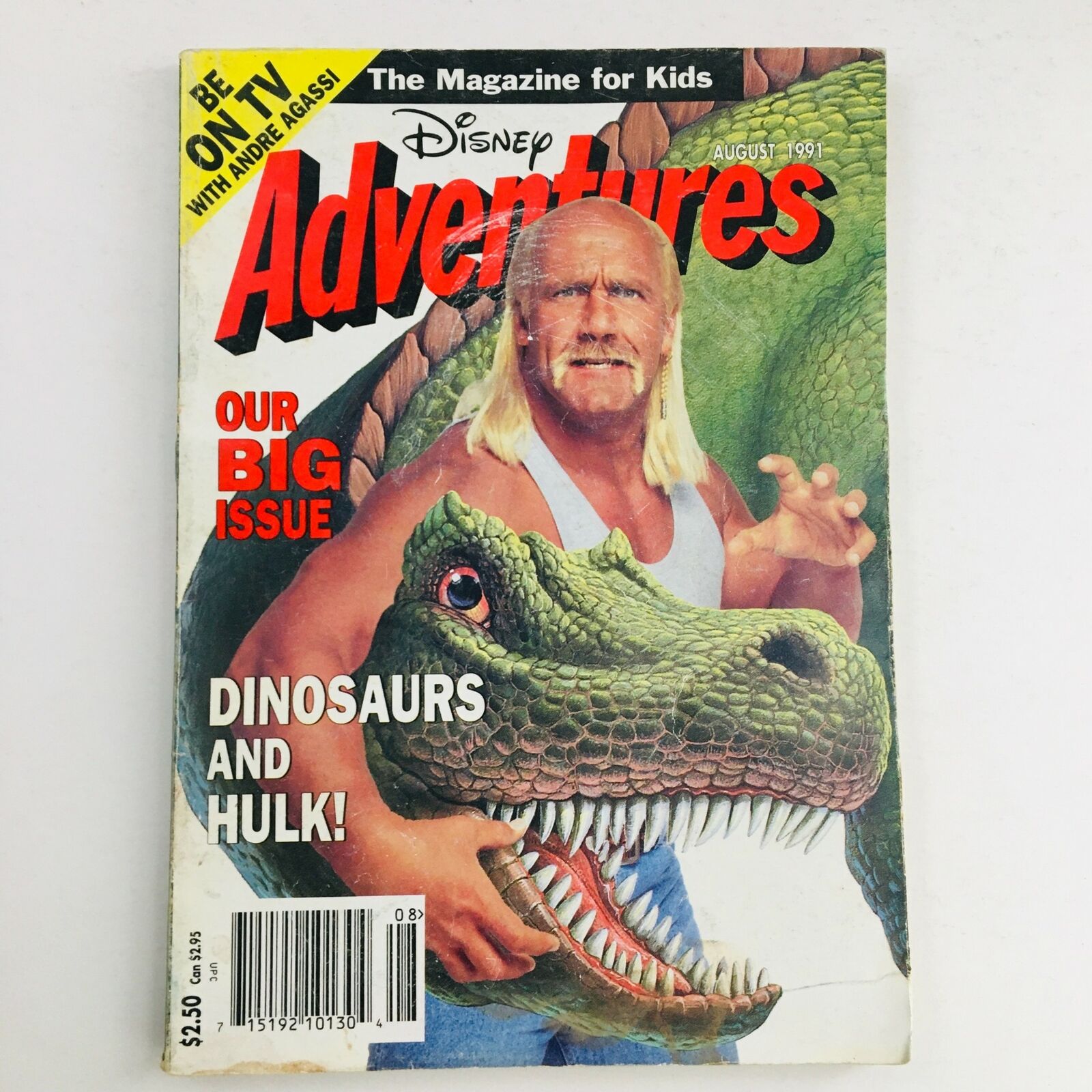 Disney Adventures Magazine August 1991 Dinosaurs & Hulk Hogan, No Label