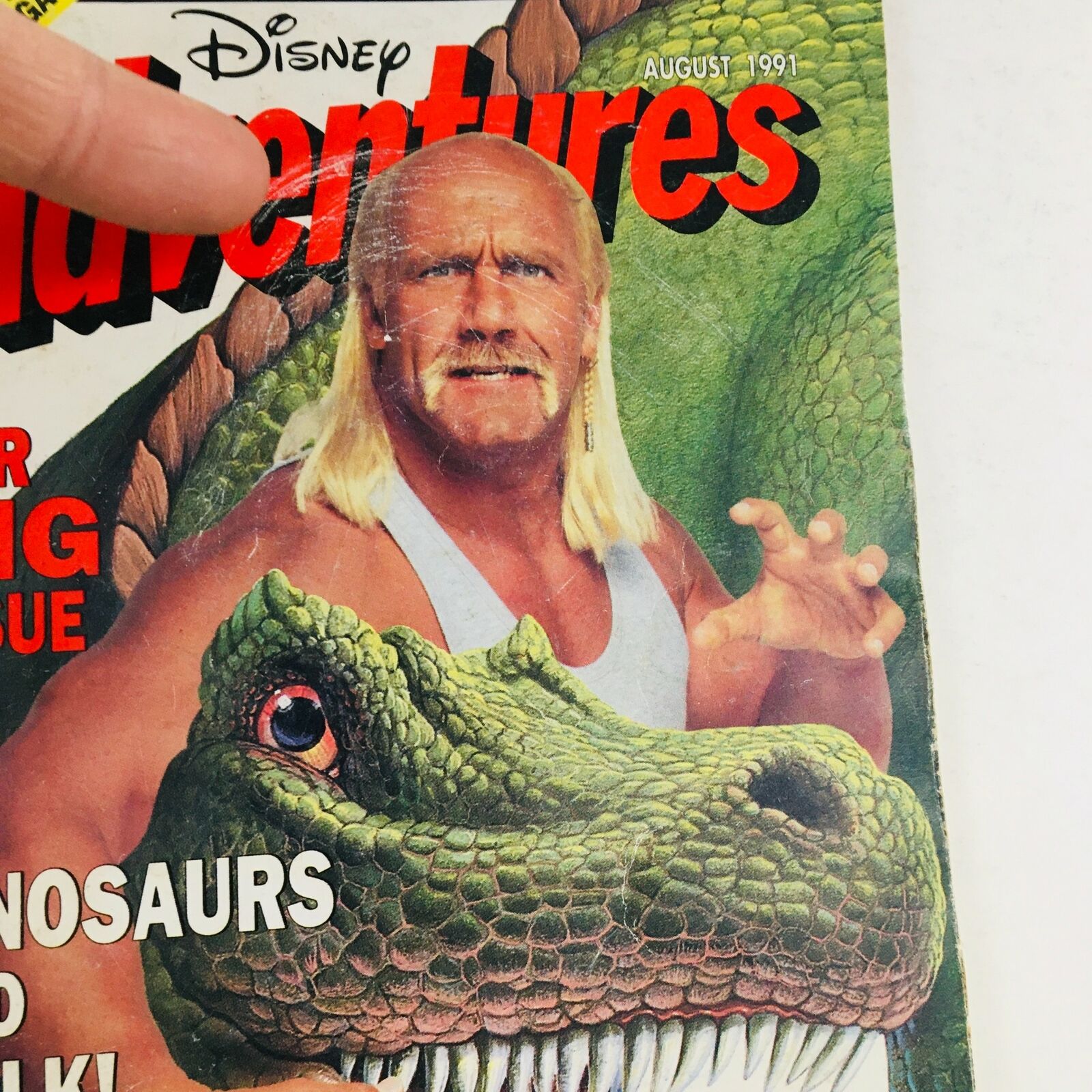 Disney Adventures Magazine August 1991 Dinosaurs & Hulk Hogan, No Label