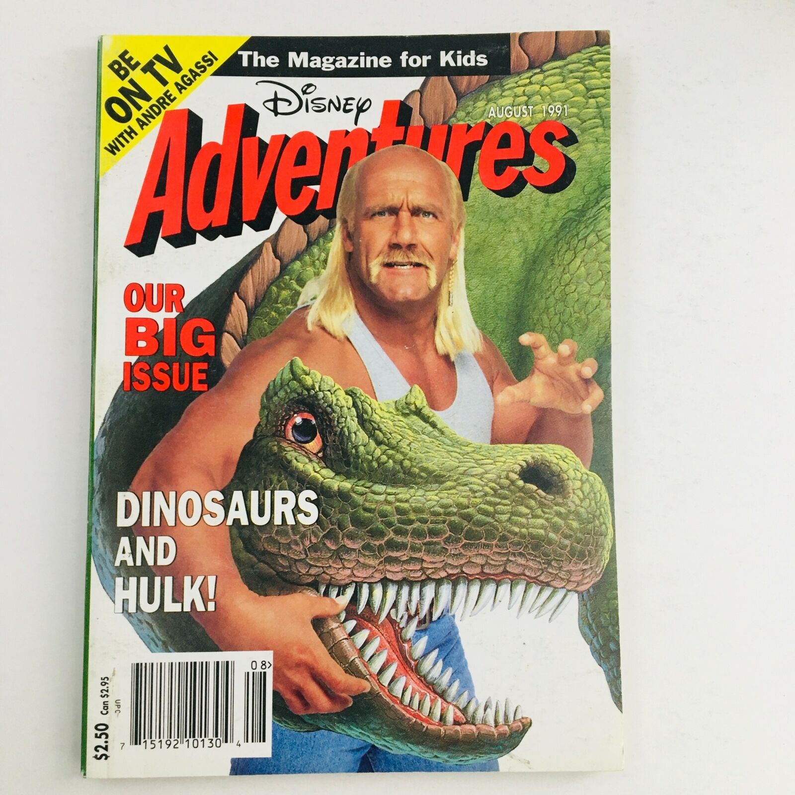 Disney Adventures Magazine August 1991 Dinosaurs & Hulk Hogan Big Issue No Label