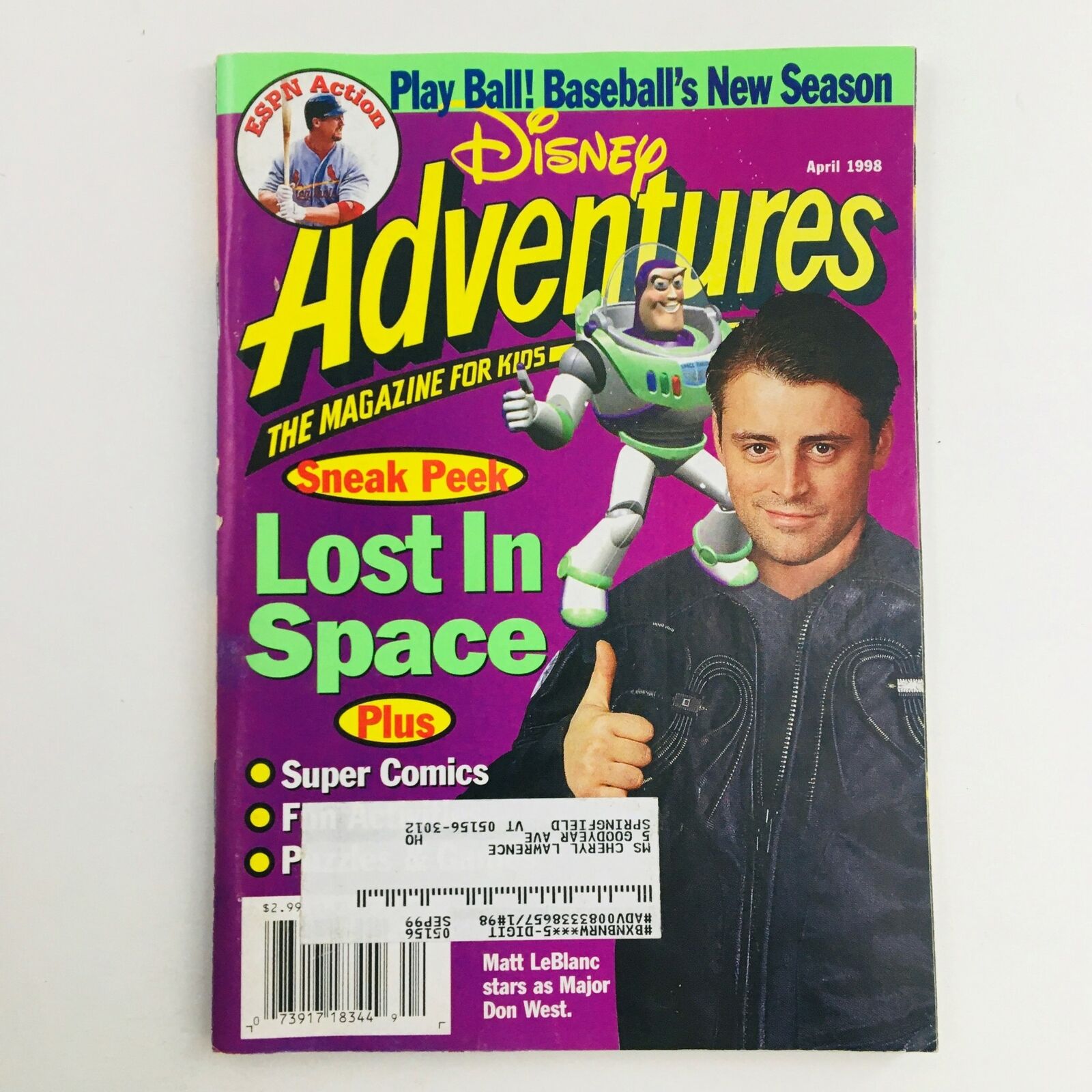 Disney Adventures Magazine April 1998 Lost in Space & Matt LeBlanc, VG