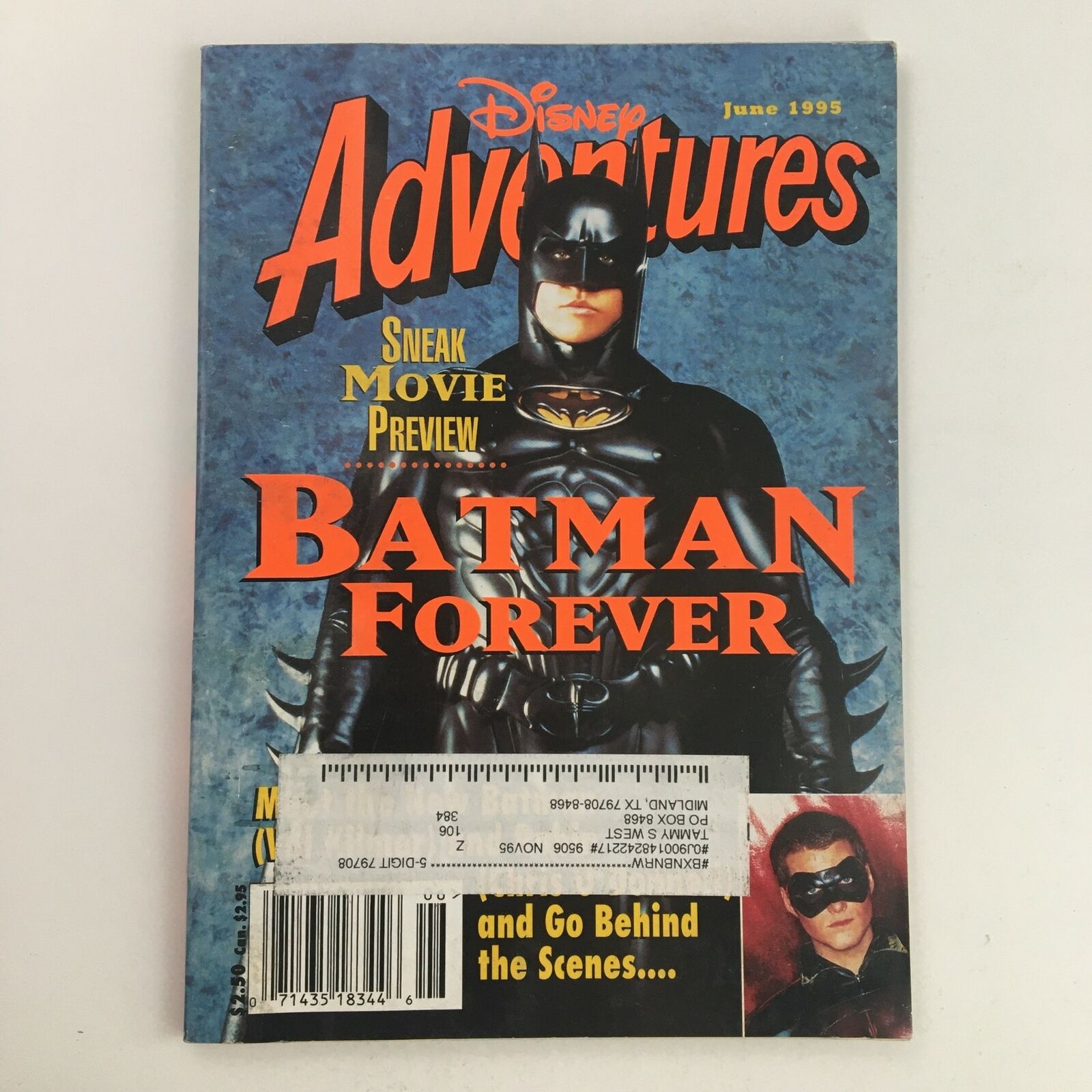 Disney Adventures Magazine June 1995 Sneak Peek Batman Forever and Robin VG