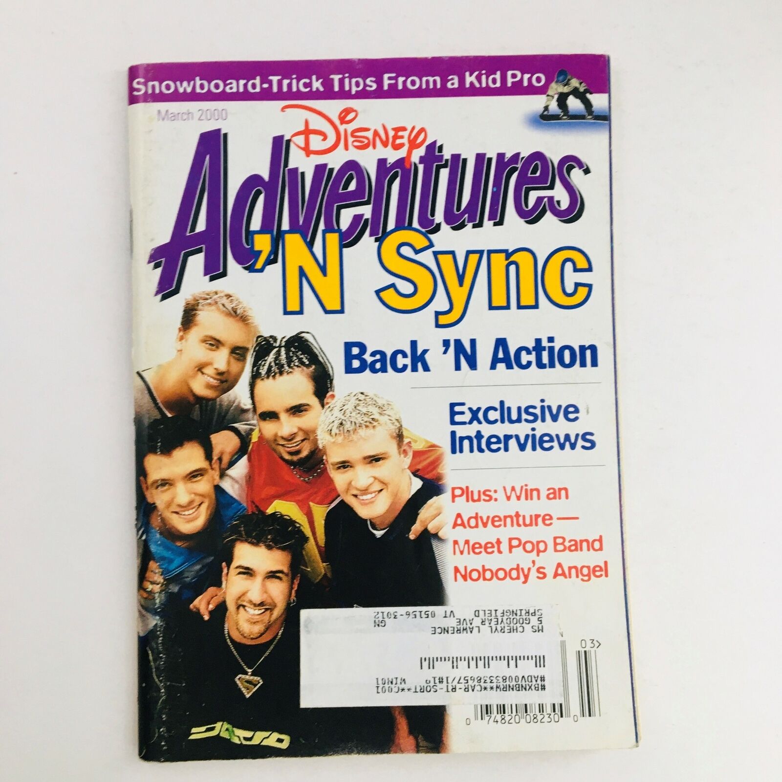 Disney Adventures Magazine March 2000 'N Sync Back 'N Action & Snowboard-Trick