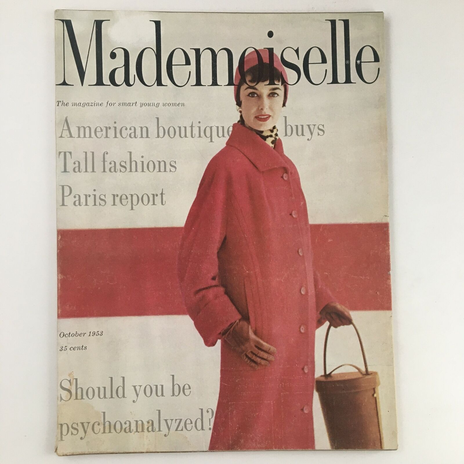 Mademoiselle Magazine October 1953 American Boutique Buys Tall Fashions No Label