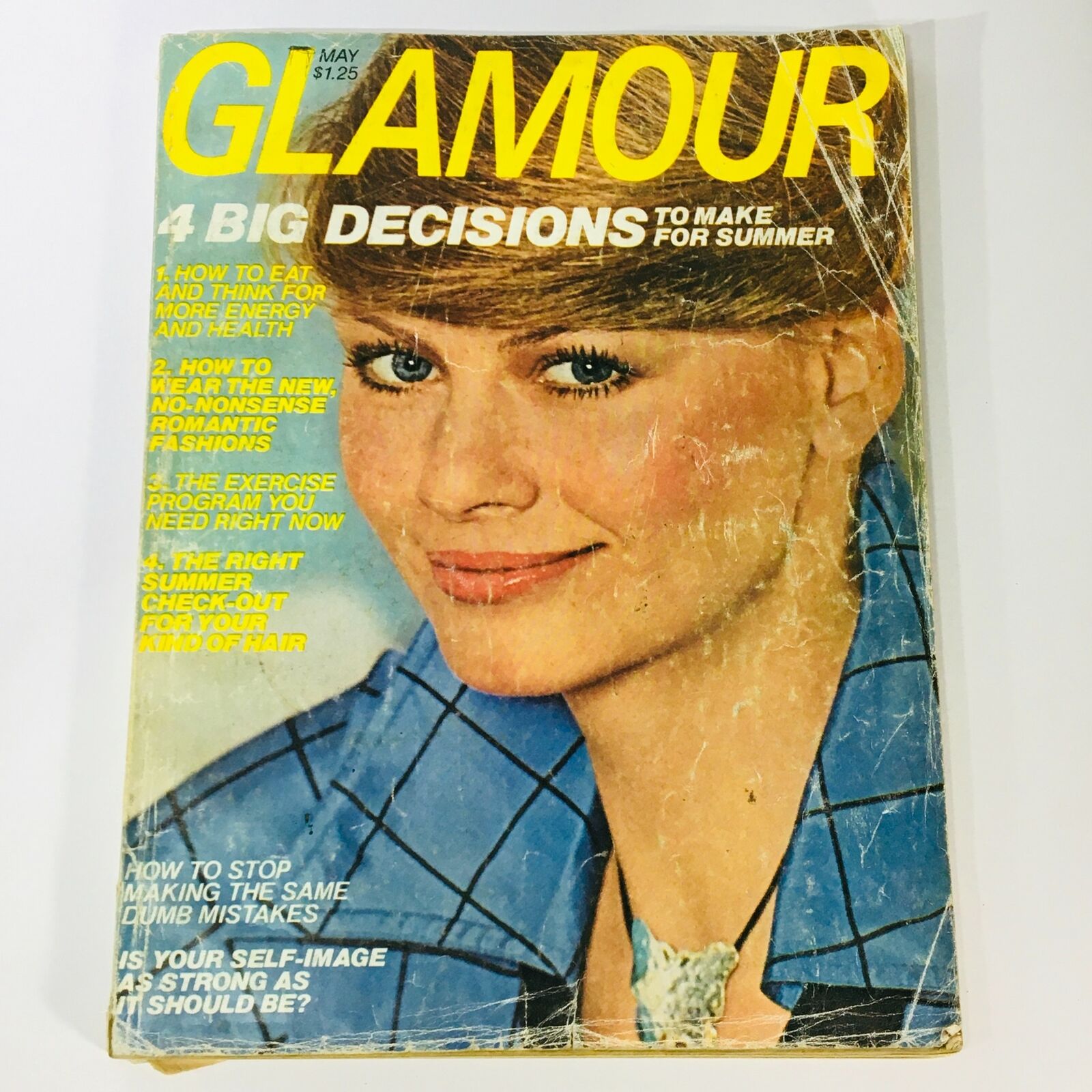 VTG Glamour Magazine May 1977 Christie Brinkley, Decisions To Make For Summer