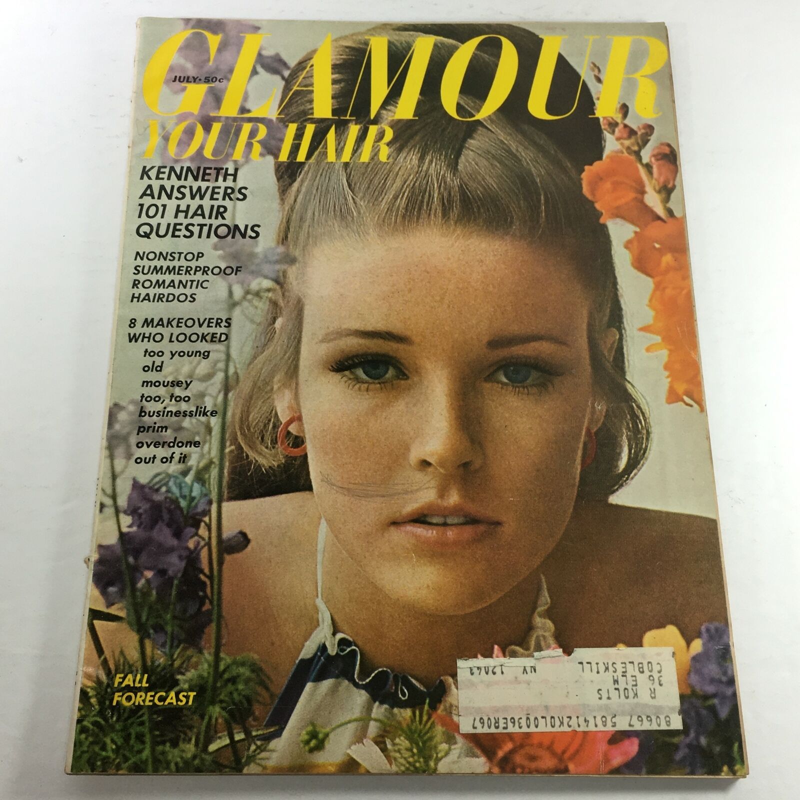 VTG Glamour Magazine: July 1966 - Hair Fall Forecast Issue Model Lisa Palmer