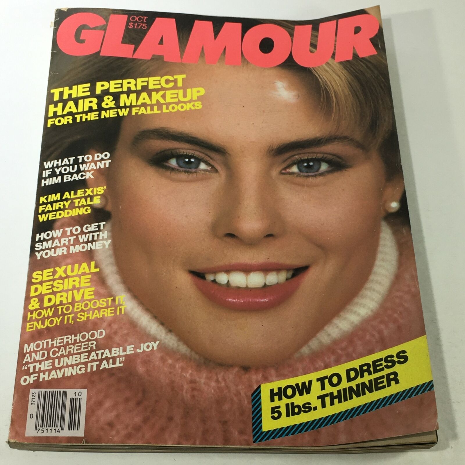 VTG Glamour Magazine: October 1983 - Kim Alexis Fairy Tale Wedding / No Label