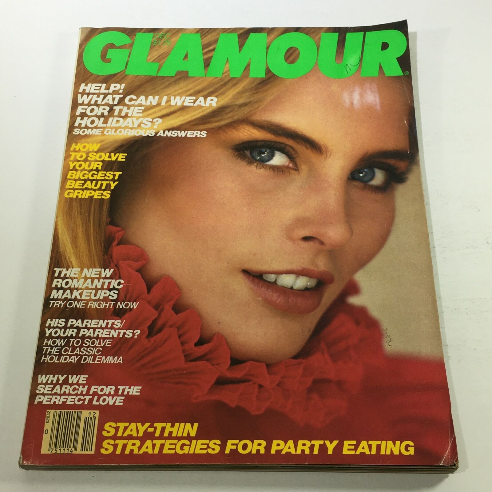 VTG Glamour Magazine: December 1981 - Kim Alexis Newsstand/No Label