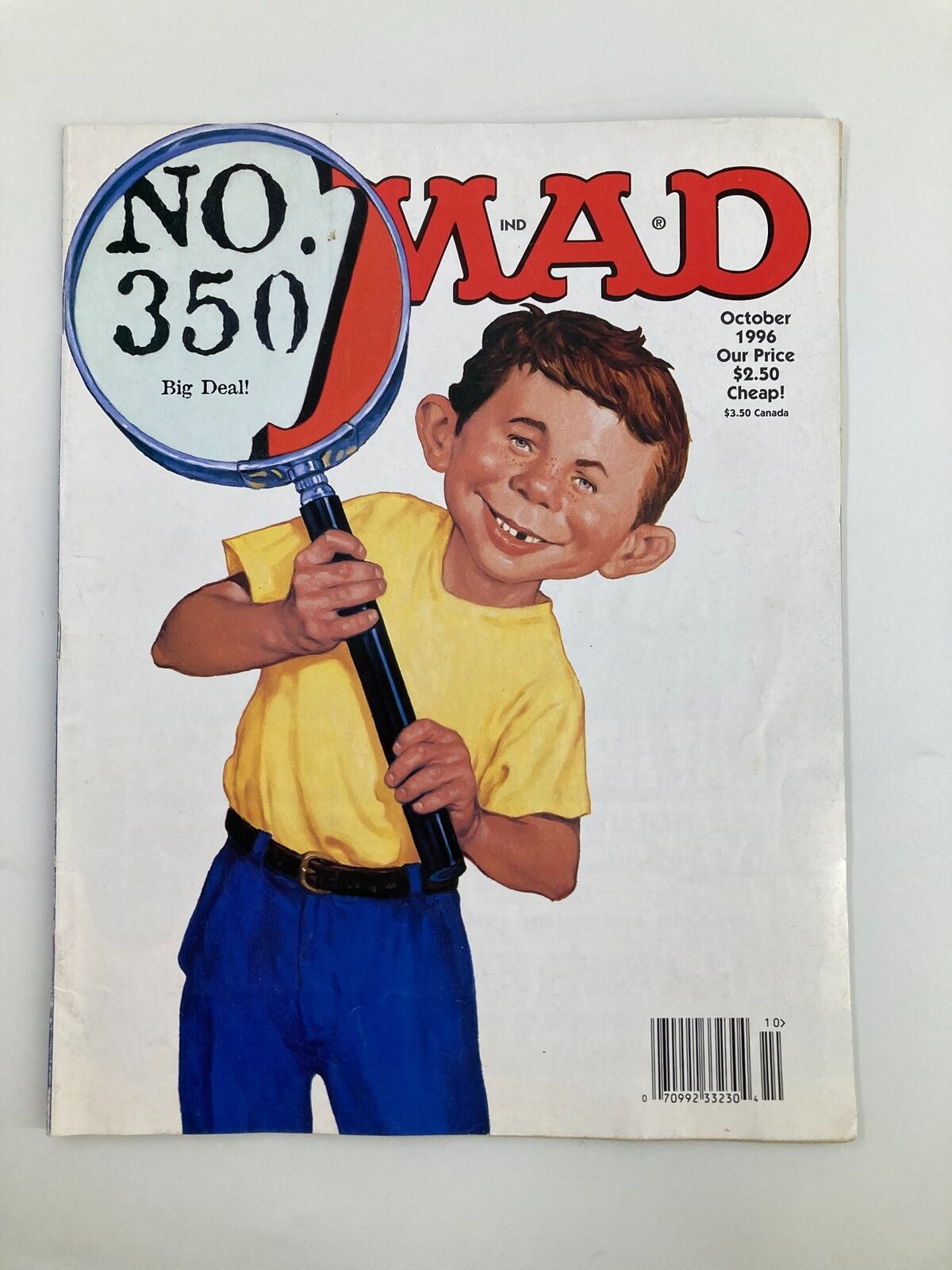 Mad Magazine October 1996 No. 350 It's Depends Day Alfred Fine FN 6.0