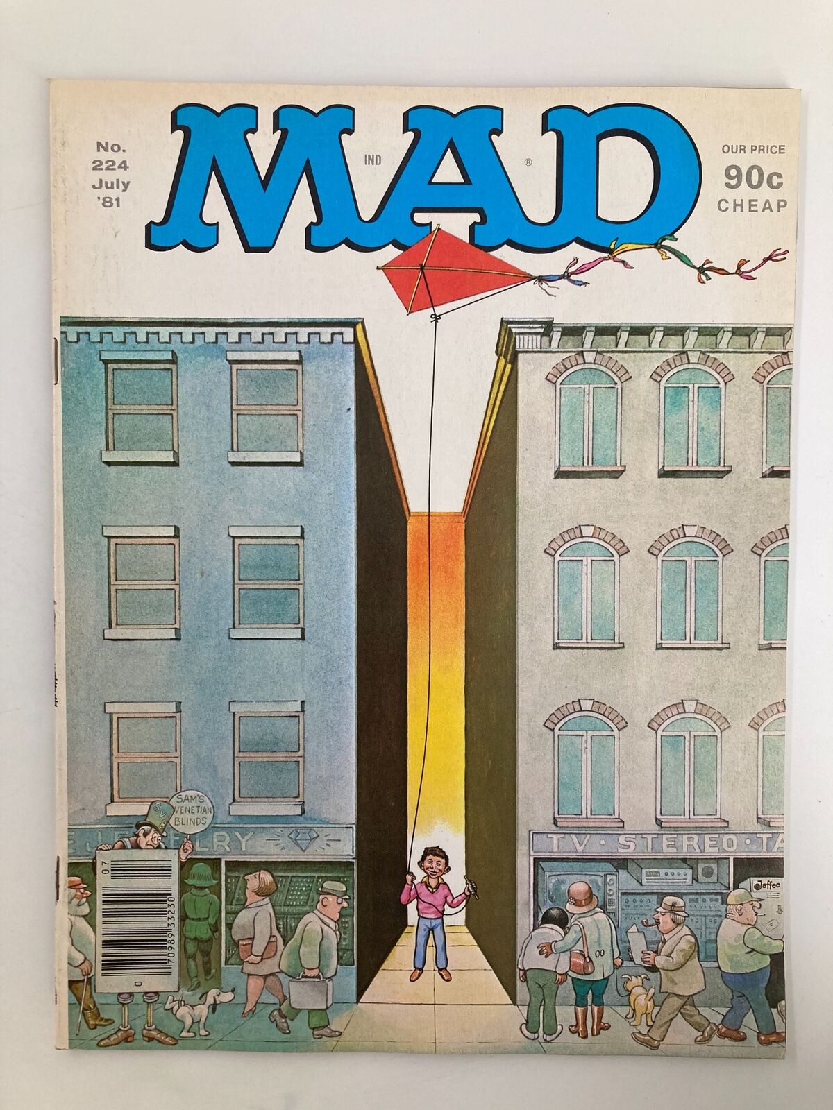 Mad Magazine July 1981 No. 224 Alfred Flying A Red Kite FN Fine 6.0 No Label