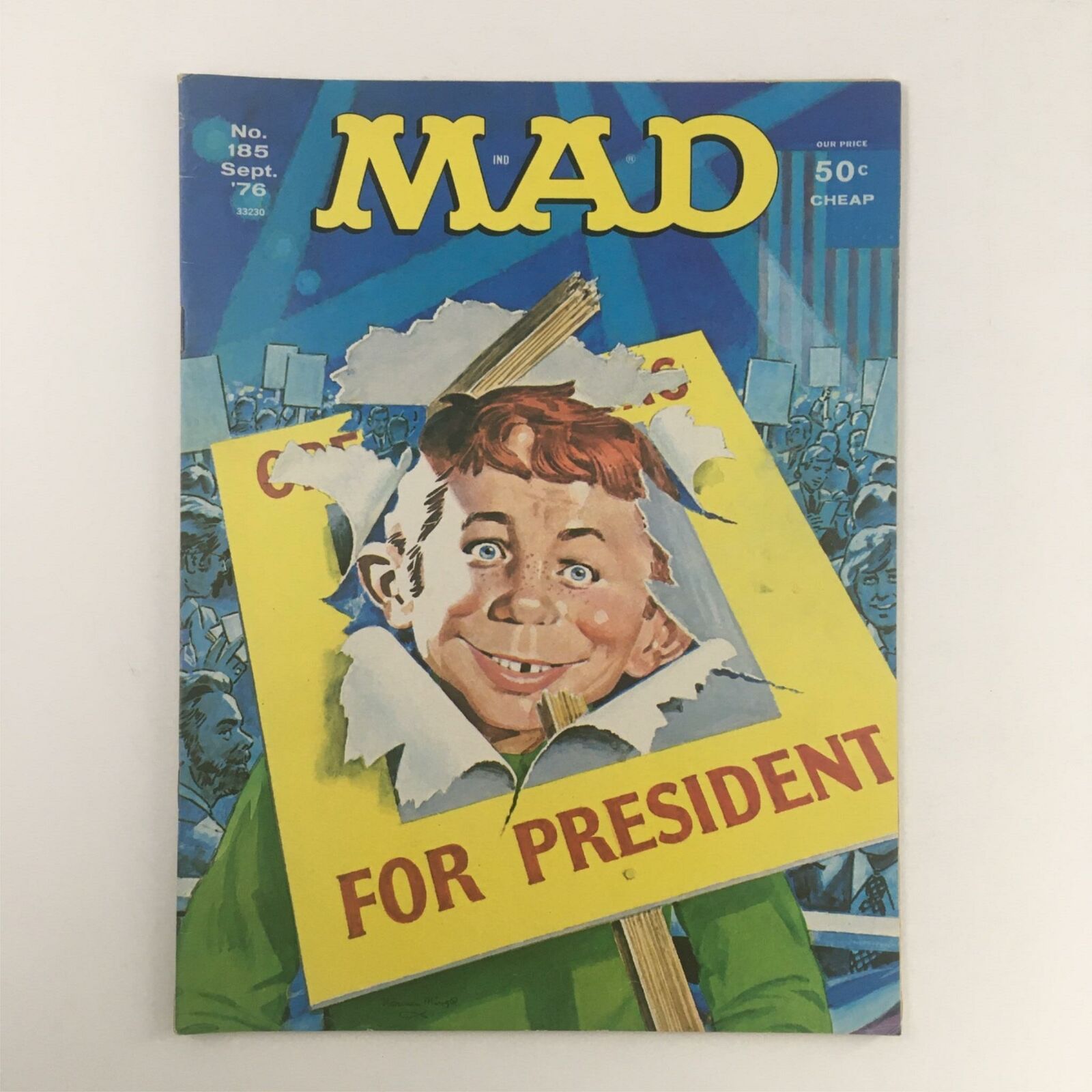 Mad Magazine September 1976 No. 185 For President No Label Very Fine VF 8.0