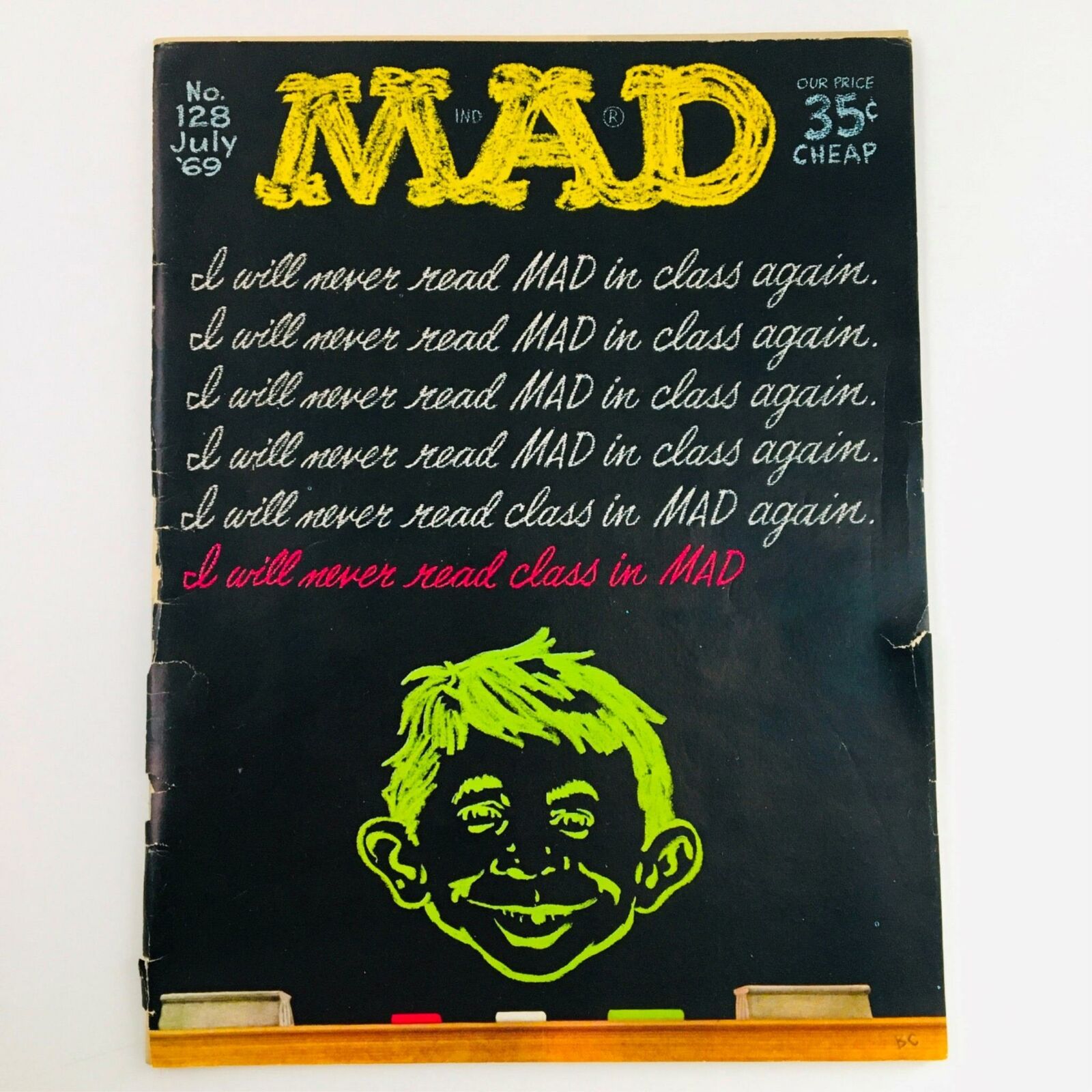 Mad Magazine July 1969 No. 128 I Will Never Read MAD In Class Again Good GD