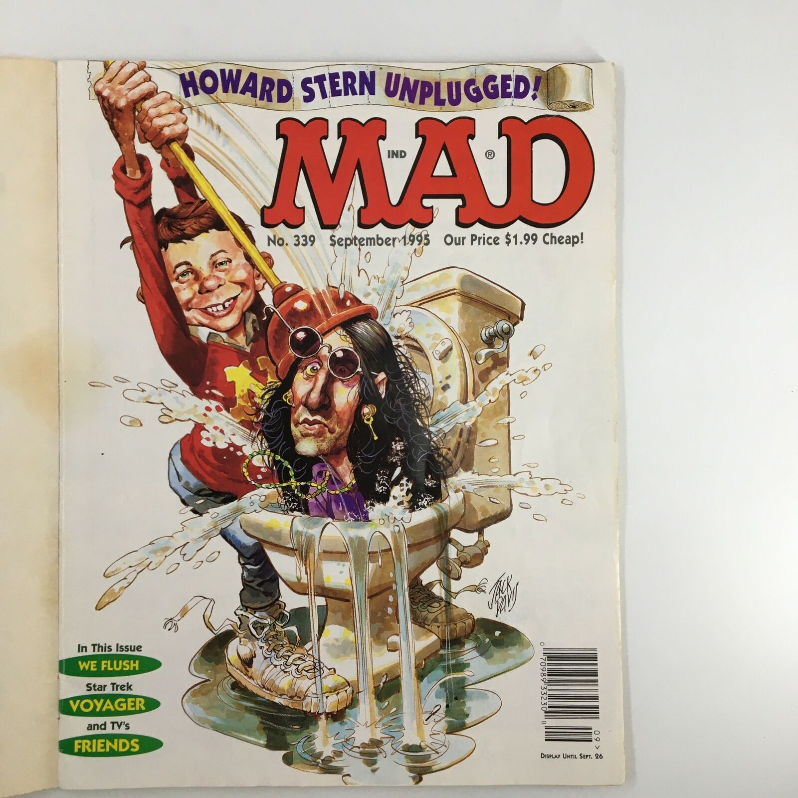 Mad Magazine September 1995 No. 339 Howard Stern Unplugged FN Fine 6.0