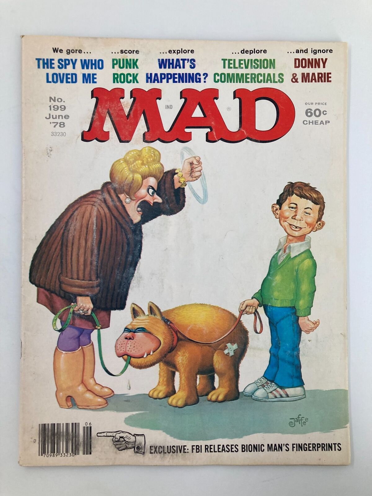 Mad Magazine June 1978 No. 199 Donny & Marie VG Very Good 4.0 No Label