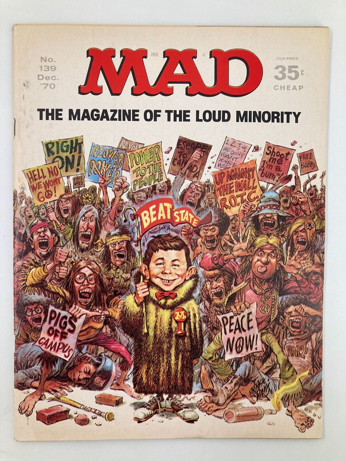 Mad Magazine December 1970 No. 139 Revolutionary Movement FN Fine 6.0 No Label